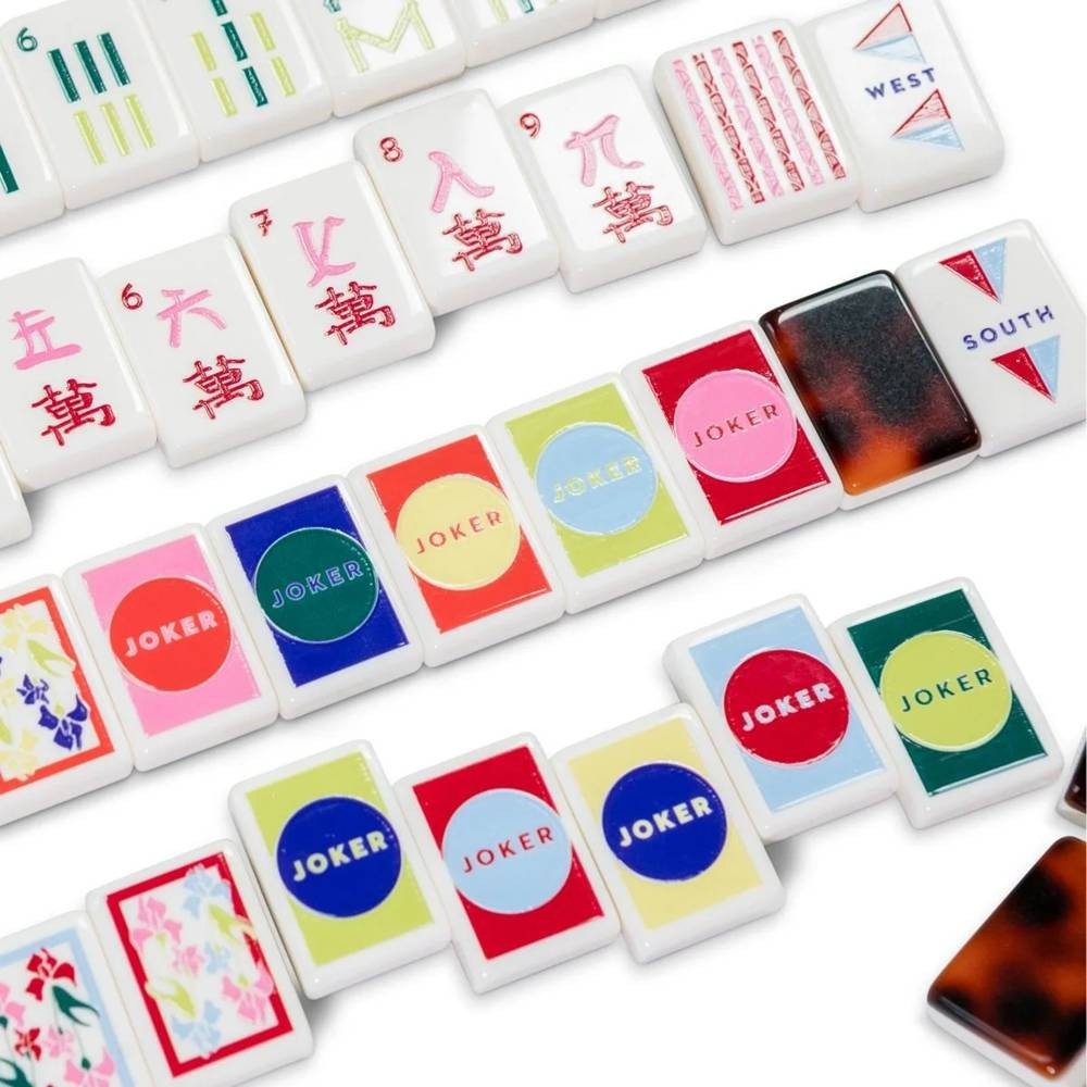 Premium American Mahjong Set 160pcs – Multicolor Pop