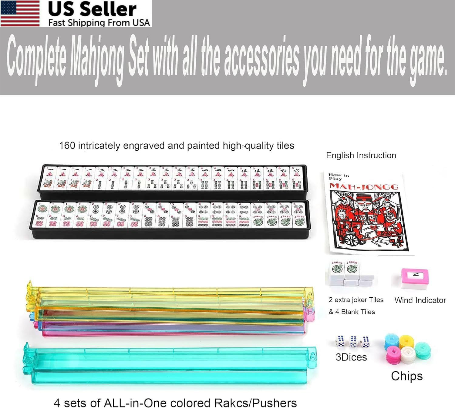 Mose Cafolo American Mahjong 20 inches x 8 x 4 inches, Burgundy Red