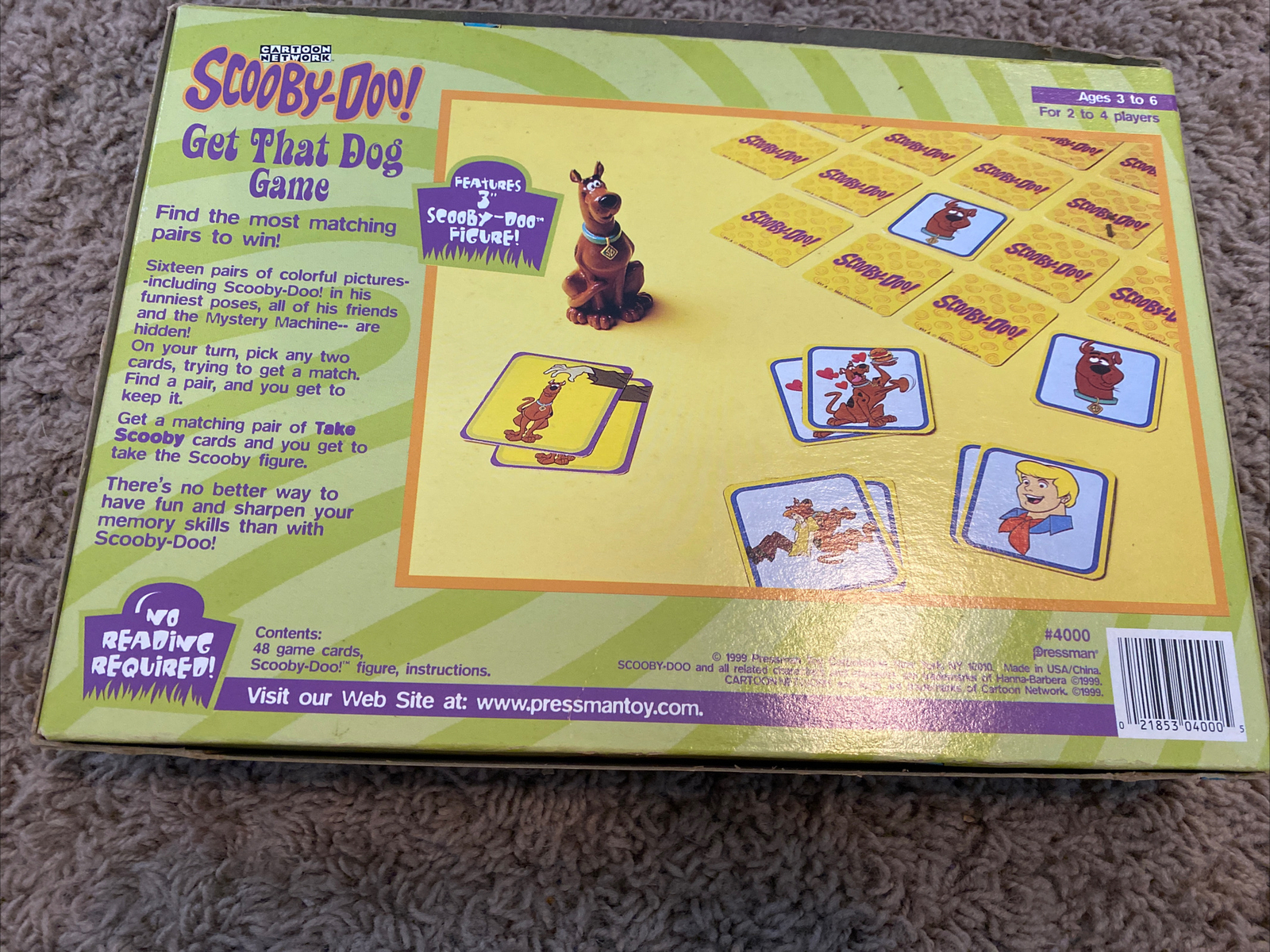 VINTAGE CARTOON NETWORK SCOOBY-DOO GET THAT DOG 2002 GAME No Scooby Figure