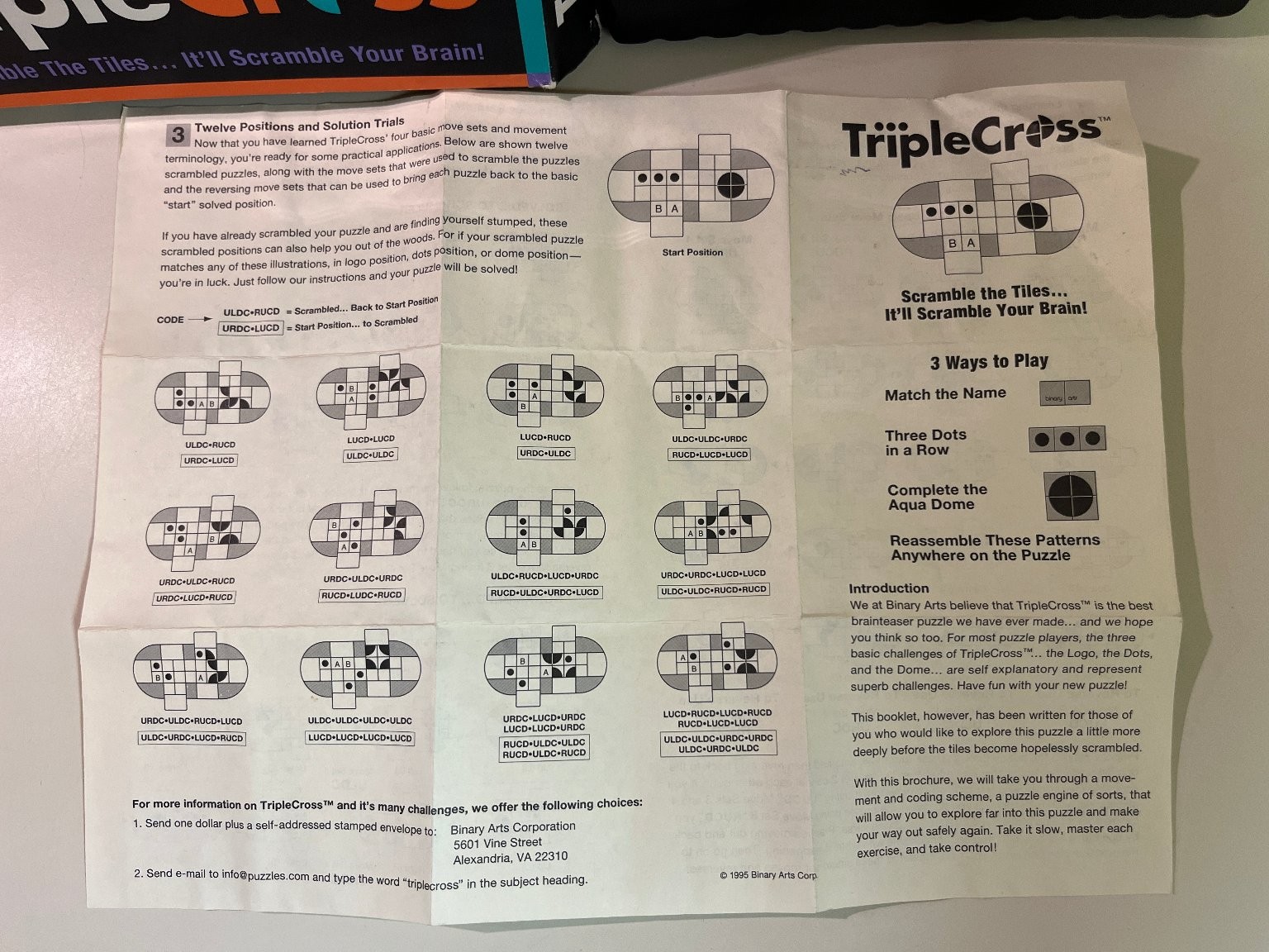 TripleCross Sliding Block Puzzle, Scramble the Tiles, It’ll Scramble Your Brain!
