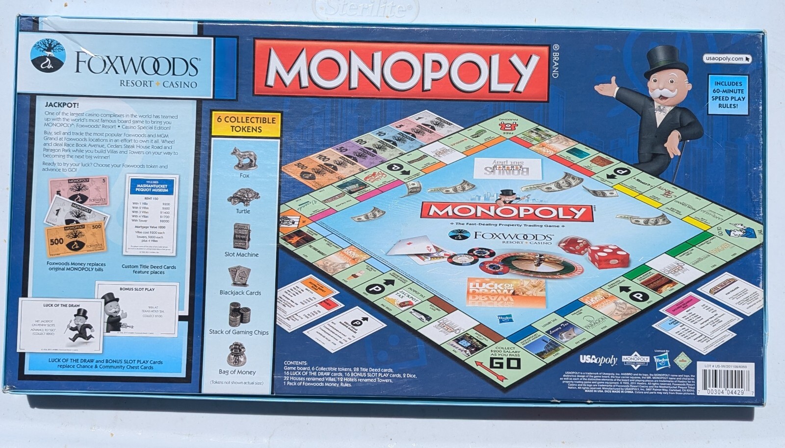 Monopoly FOXWOODS RESORT CASINO SPECIAL Edition 2011 Game Brand New NOT SEALED