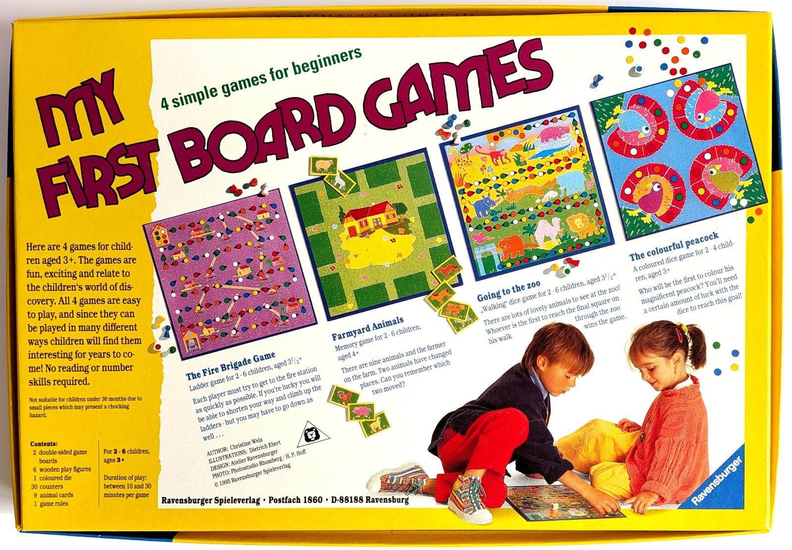 Ravensburger My First Board Games 1997 Complete Preschool Game Set Ages 3 Plus