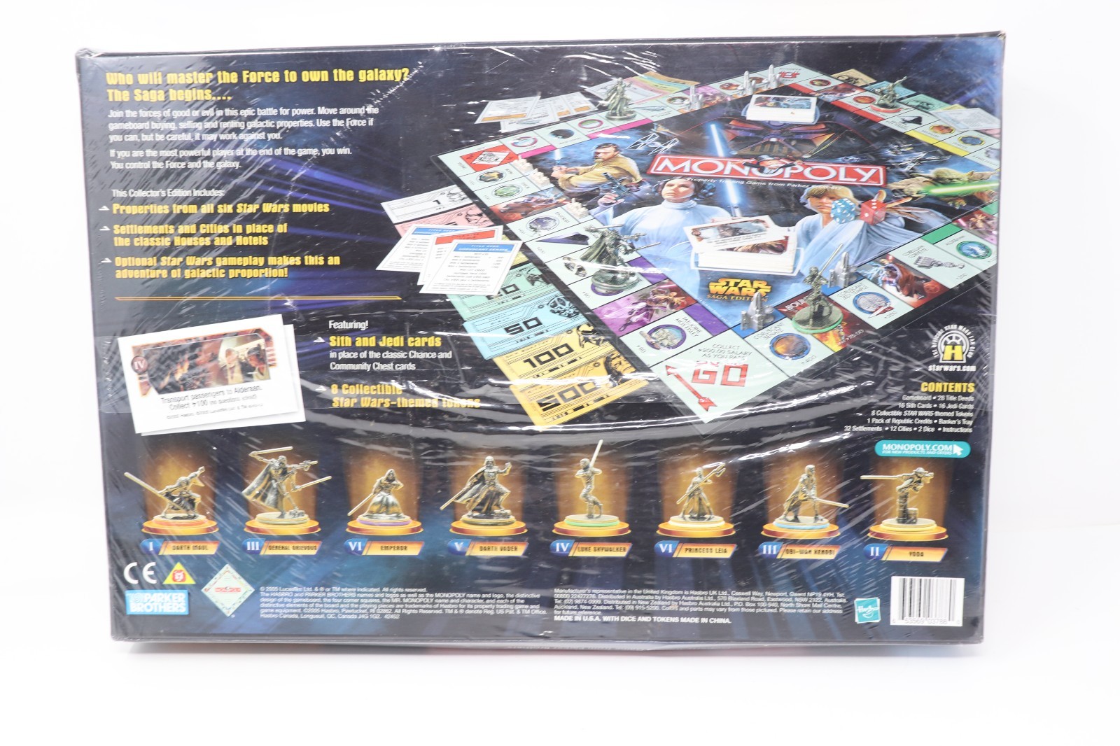 2005 Monopoly STAR WARS SAGA EDITION Parker Bros Board Game Brand New Sealed Vtg