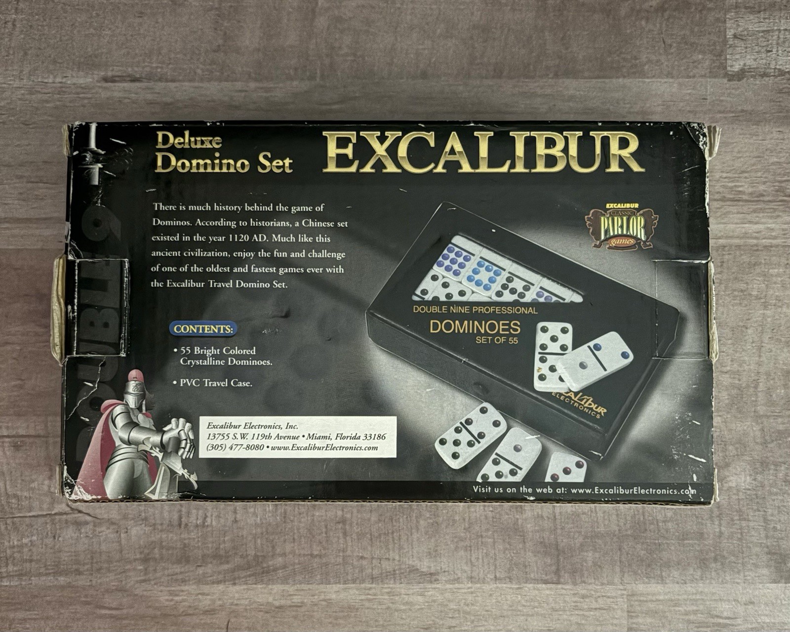 Excalibur Deluxe Double 9 Domino Set, Unused in Original Shrink-Wrap