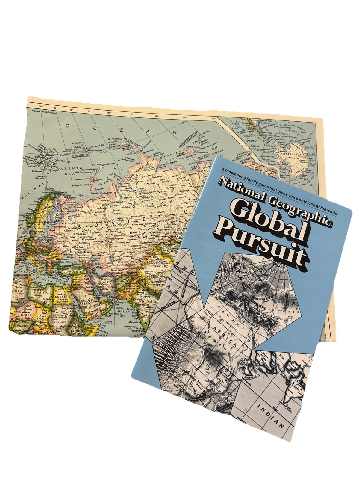 Vintage 1987 National Geographic Global Pursuit Board Game Complete EUC!!