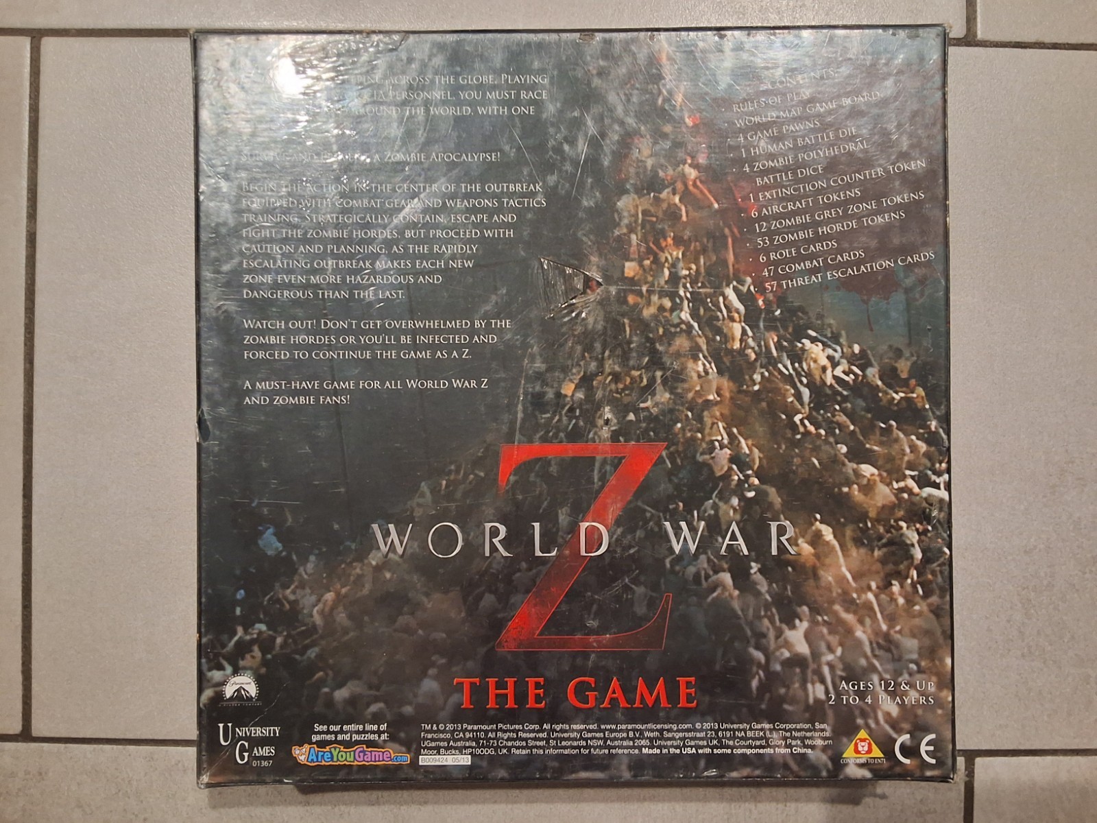 WORLD WAR Z The Game NEW SEALED Zombie Pandemic Game by University Games