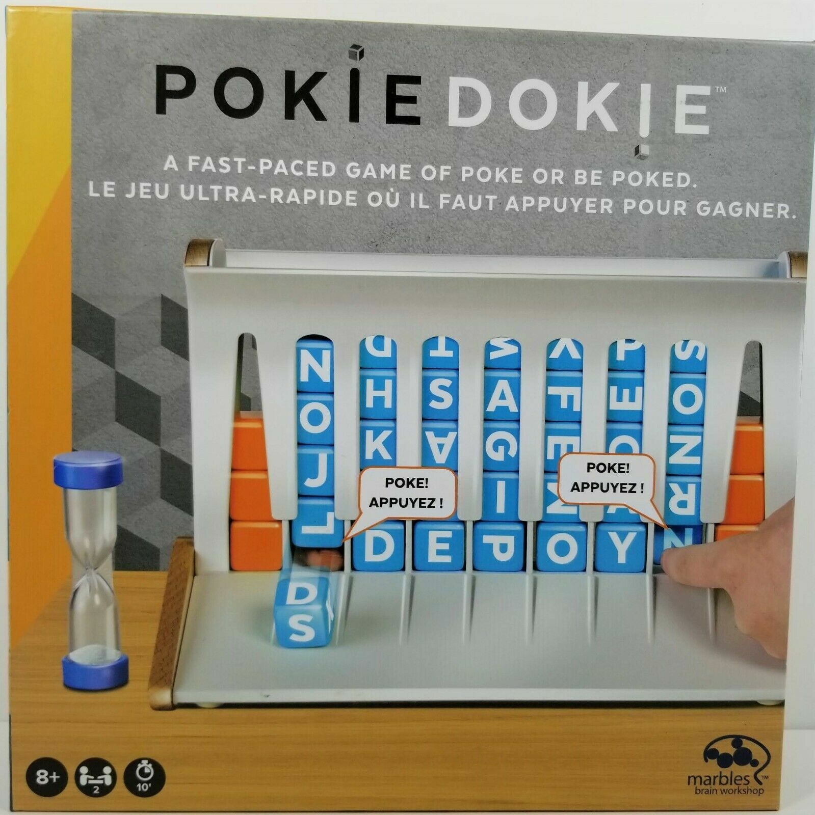 Marbles Brain Workshop Pokie Dokie Fast Paced Word Building Game BRAND NEW