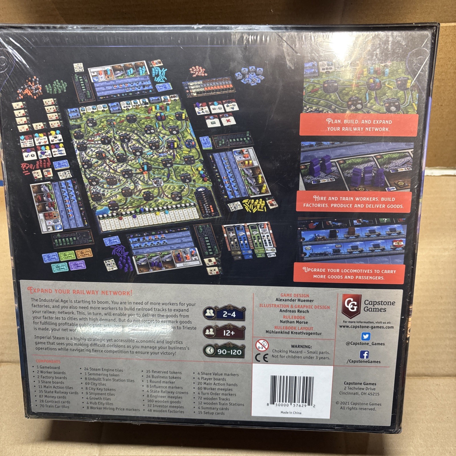 Imperial Steam Board Game By Capstone Games Brand New Sealed