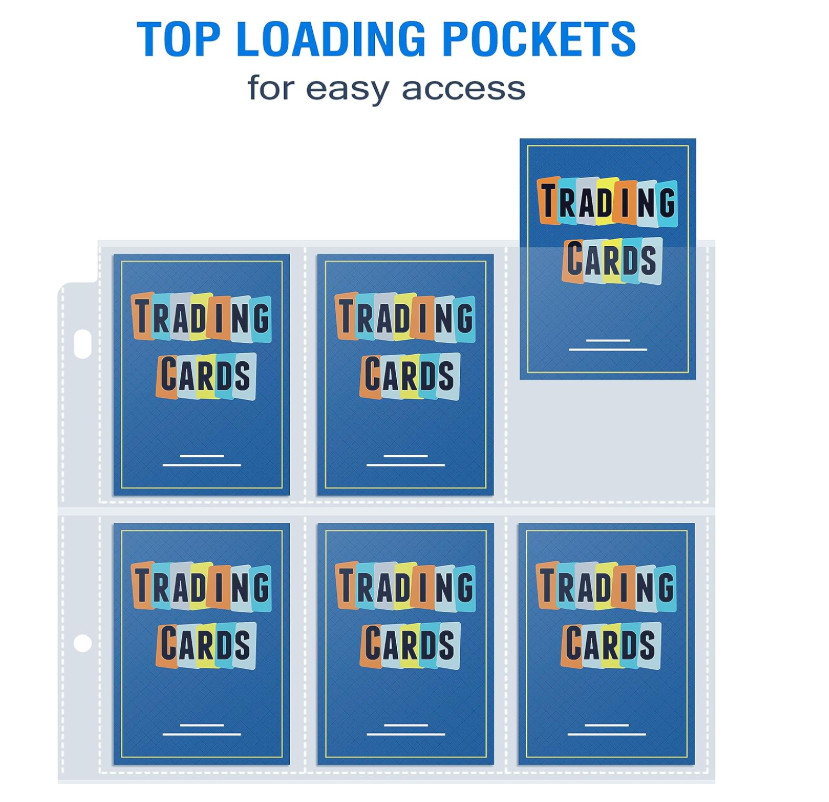 36 Pack 9 Pocket Page Protector, Sooez Trading Card Sleeves Pages Clear – NEW