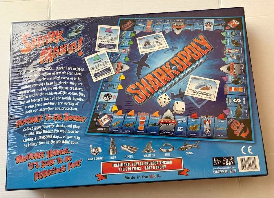 Sharkopoly Board Game Like Monopoly Sealed NEW