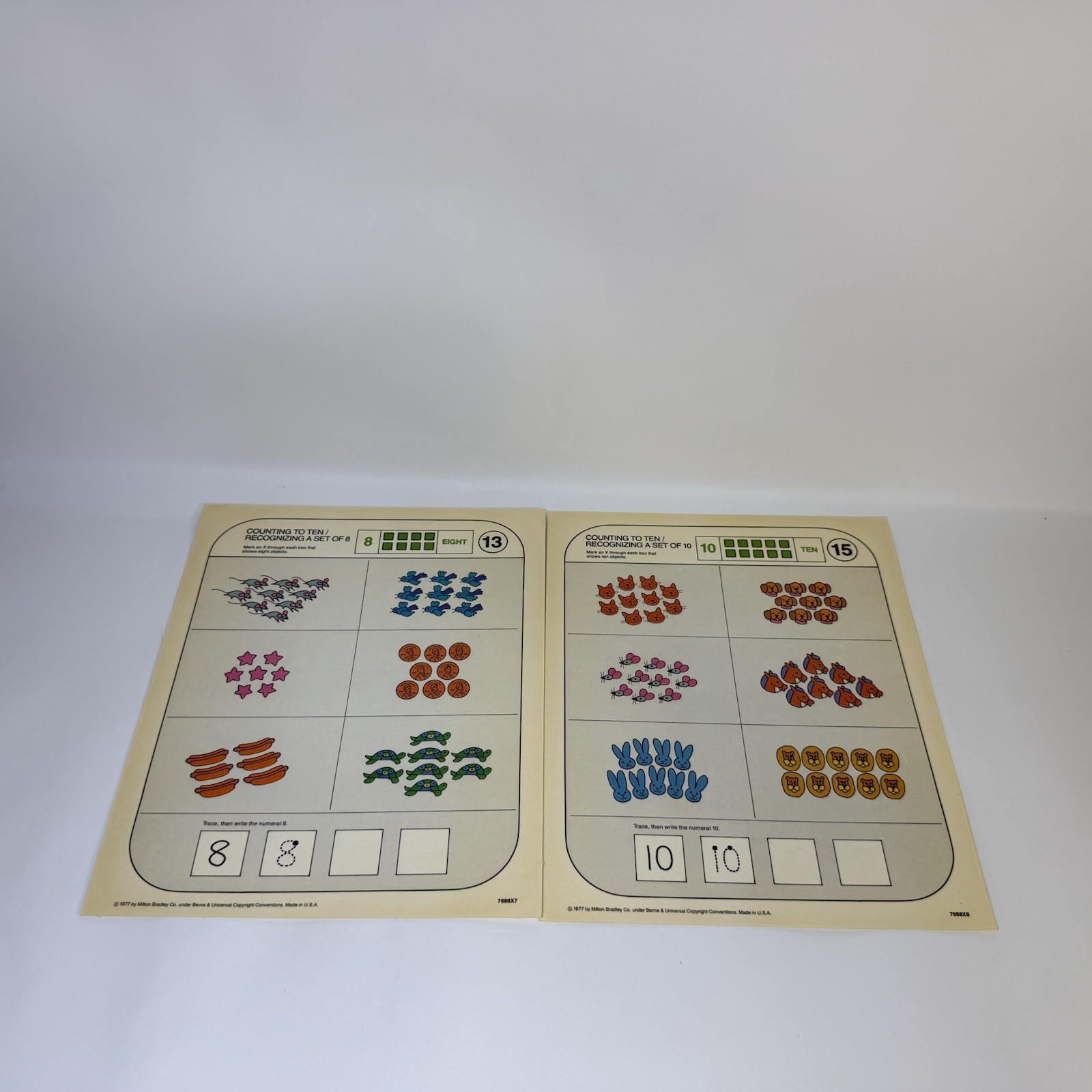 Milton Bradley Counting To Ten Write On Wipe Off Educational Game 1977 7688 0-10