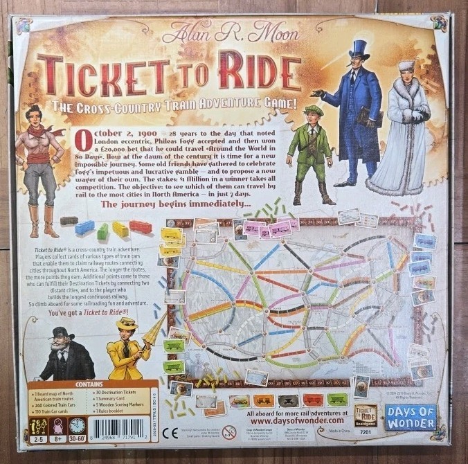 Days of Wonder Ticket To Ride 2004 Alan R Moon German Board Game NEW OPENED BOX