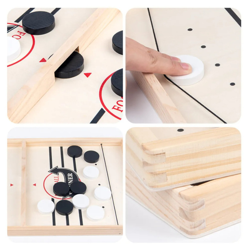Fast Sling Puck Game Paced Desktop Winner PK Game Board Family Toys Child Gift
