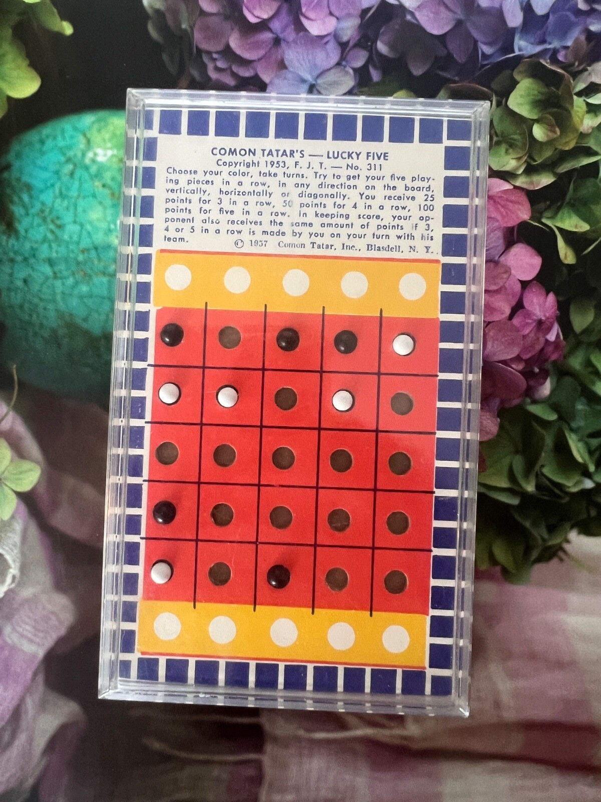 Dexterity Puzzle Game Vtg Comon Tatars Lucky Five 1953 #311 Family Fun EUC S1