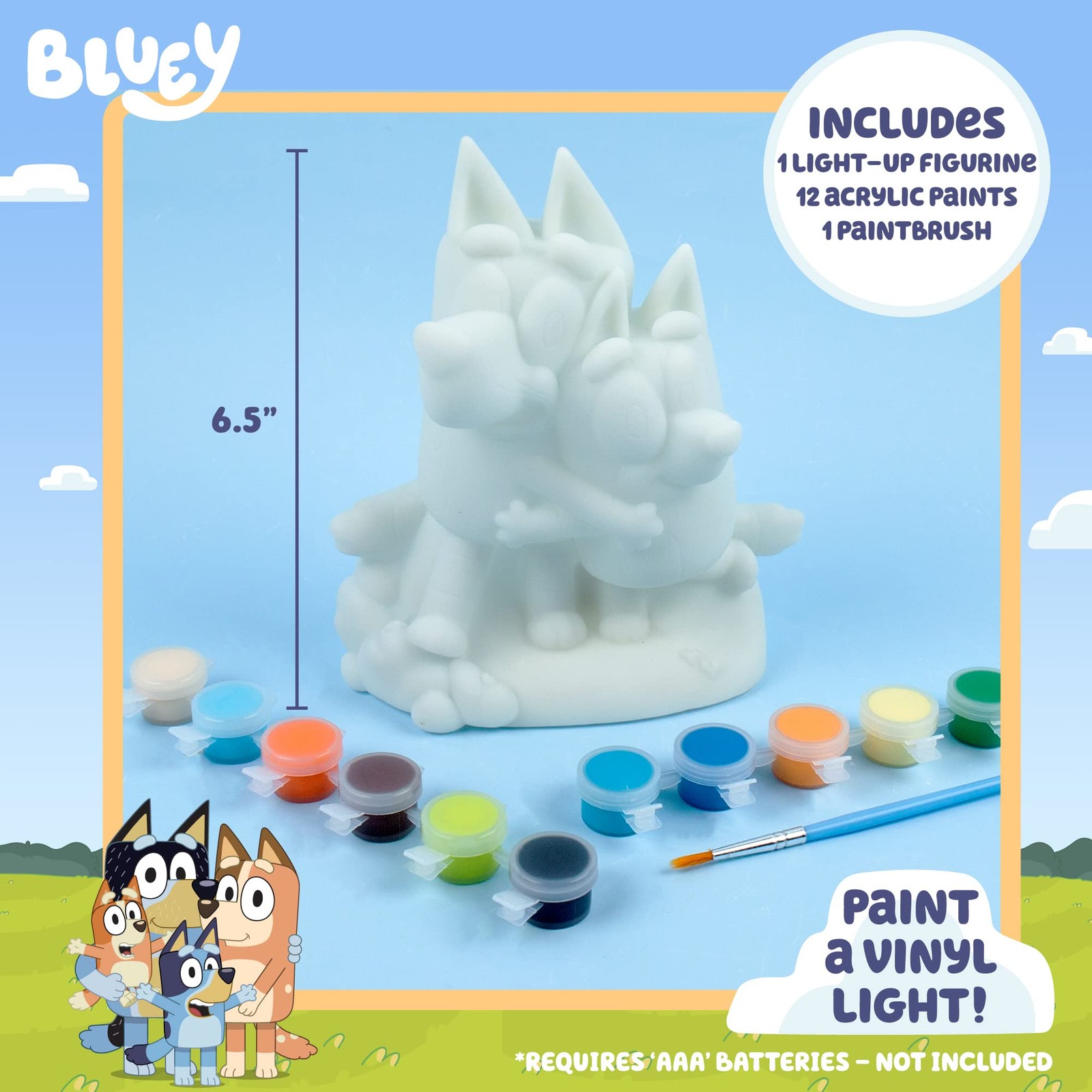 Bluey Light Up Figurine Paint Your Own Bingo Night Kids Toy Toys Party