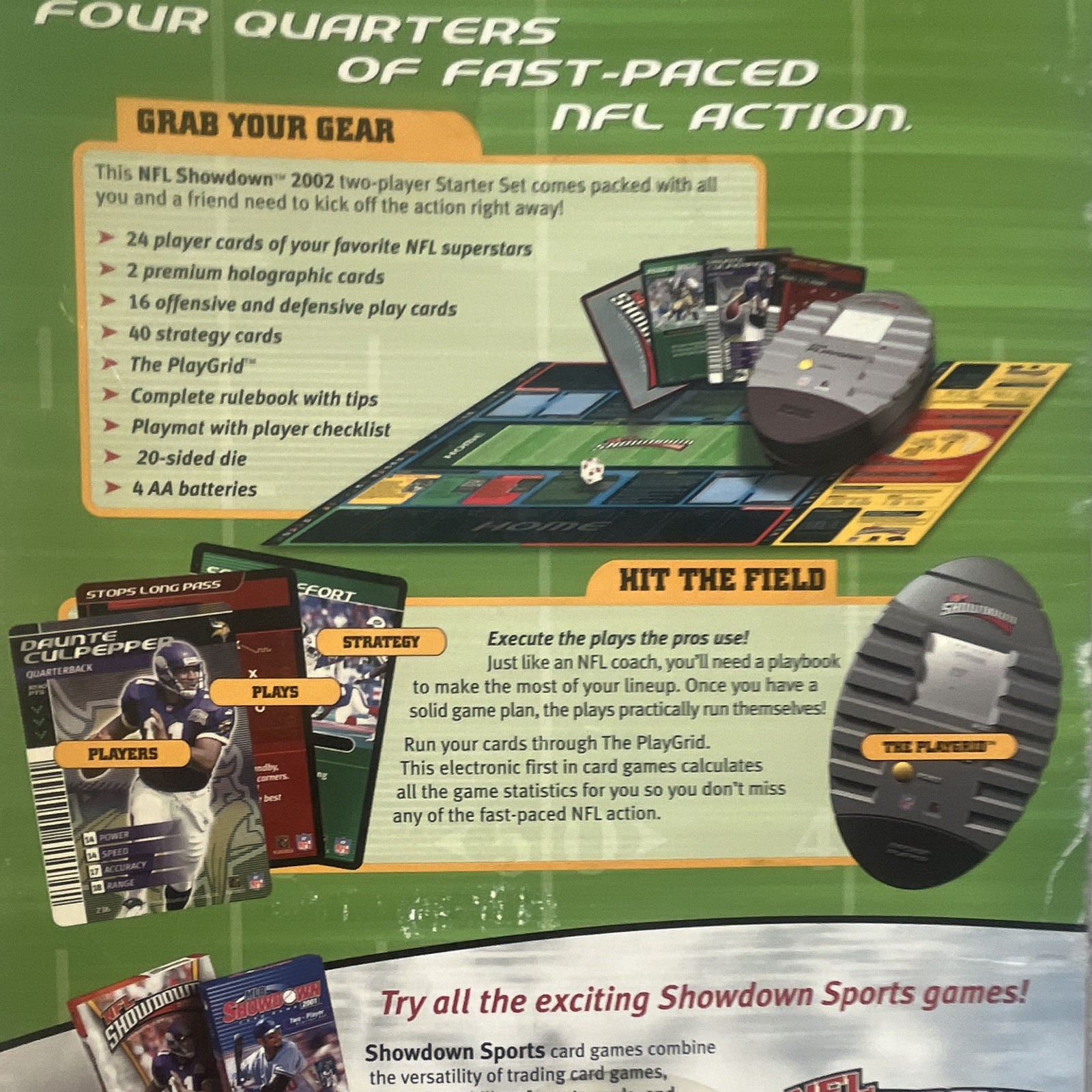 NFL Showdown 2002 Sports Card Game Complete unopened