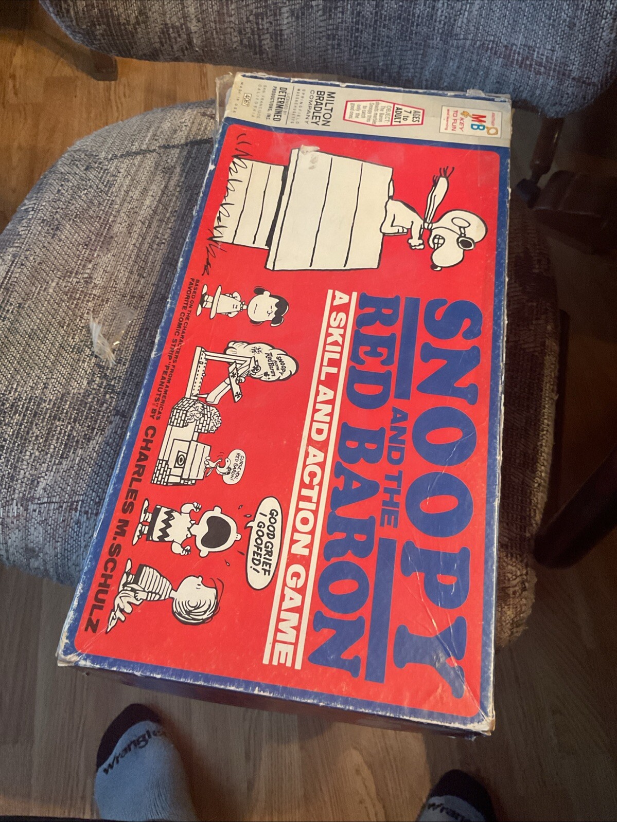 Vintage 1970 Milton Bradley Snoopy and the Red Baron Skill and Action As Is