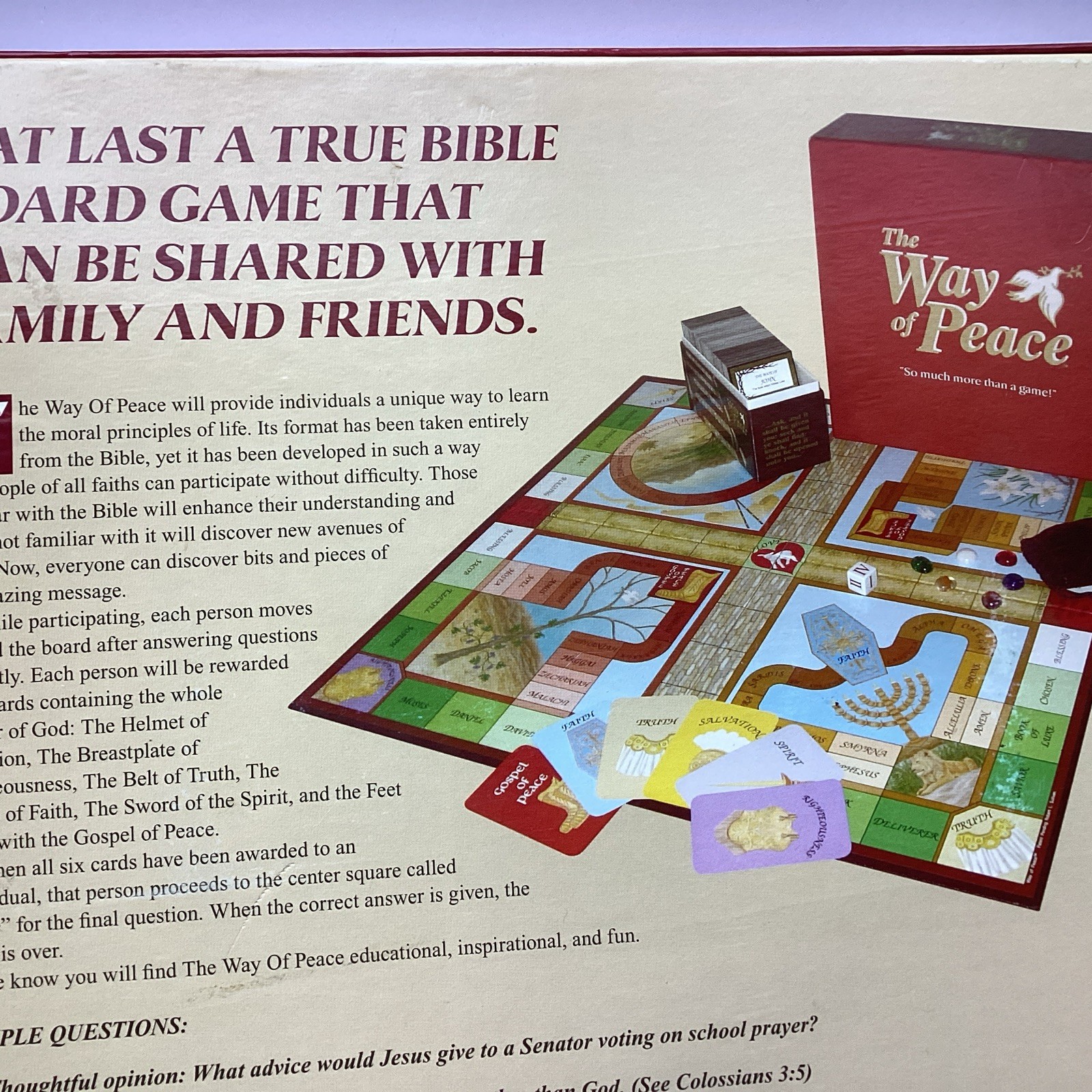 Bible Board Game The Way Of Peace Educational 12 Years And Up 2-6 Players& Teams