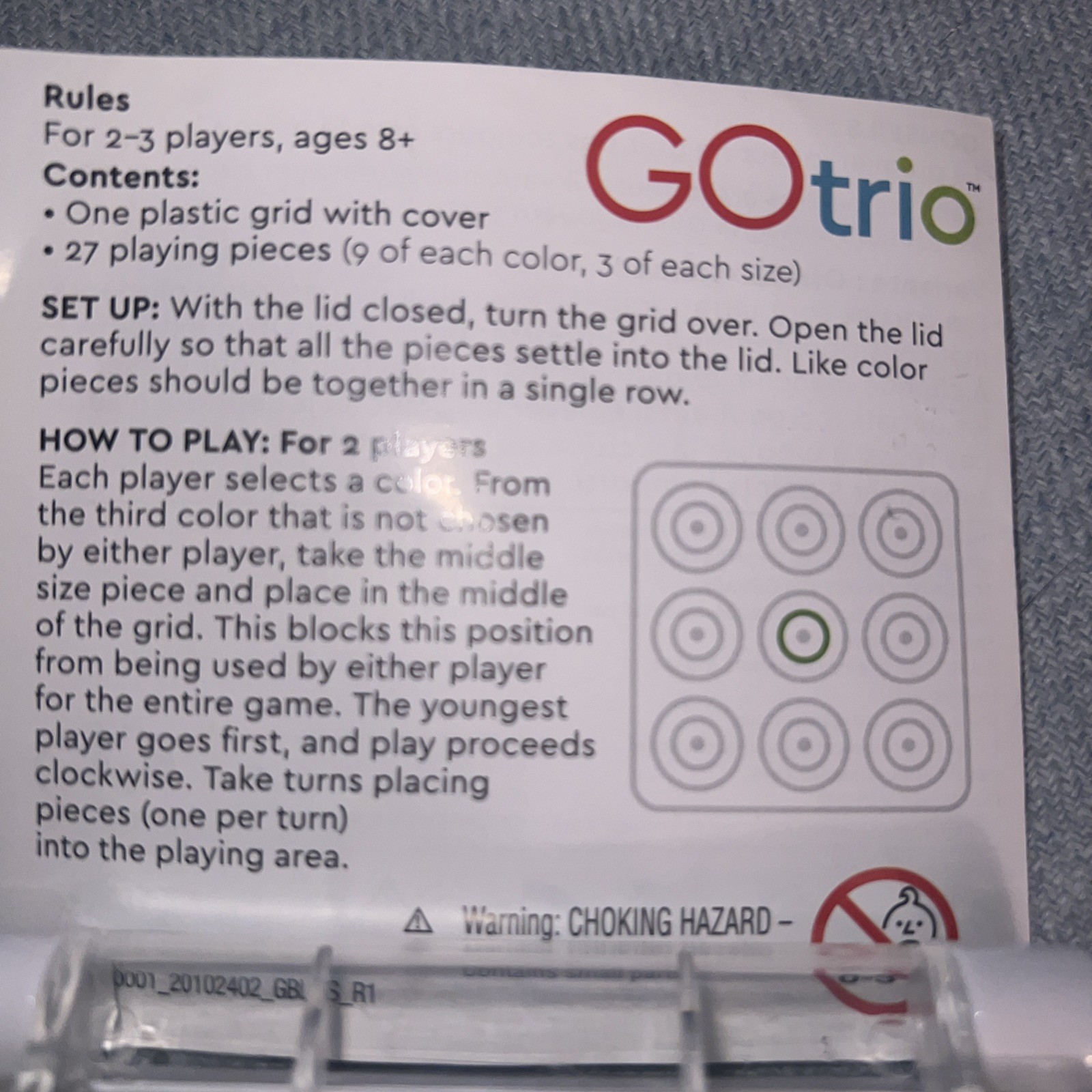 GOtrio Otrio On the Go! Puzzle Game MARBLES BRAIN WORKSHOP Go Trio Travel