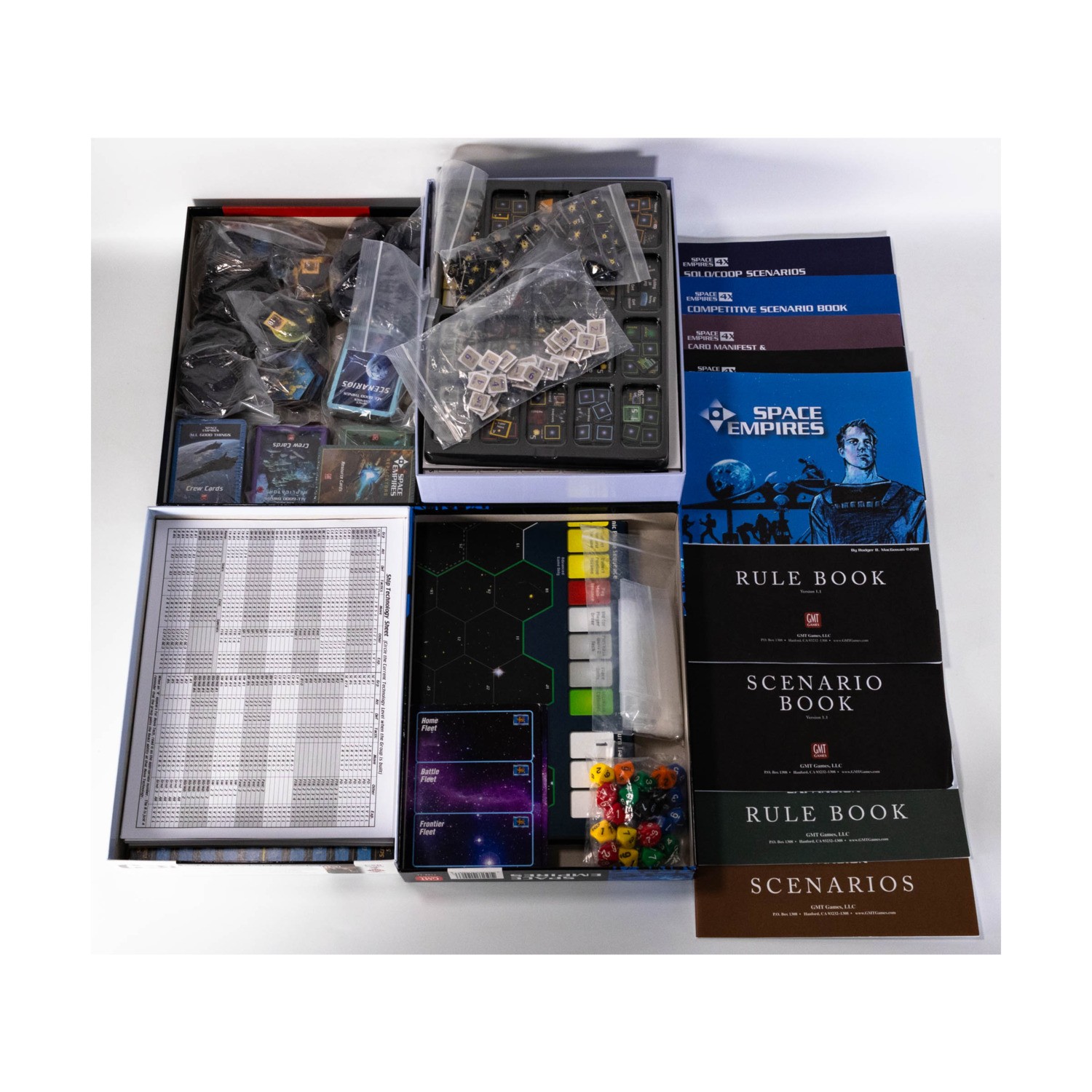 GMT Space Empires 4X Collection #10 – Base Game + 2 Expansions! VG+/NM