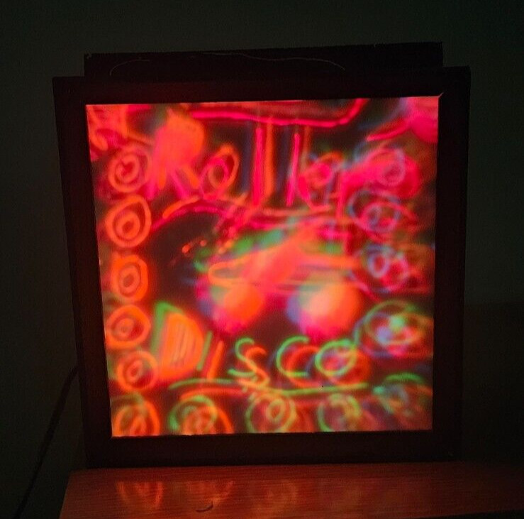 VINTAGE 1977 TRANSOGRAM LIGHTS ALIVE! 4000 BOX WORKS GREAT COLORFUL MESSAGE FUN