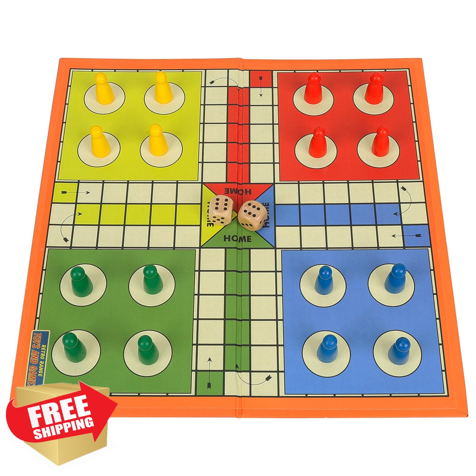 Foldable Ludo Board Game Set, Travel Friendly