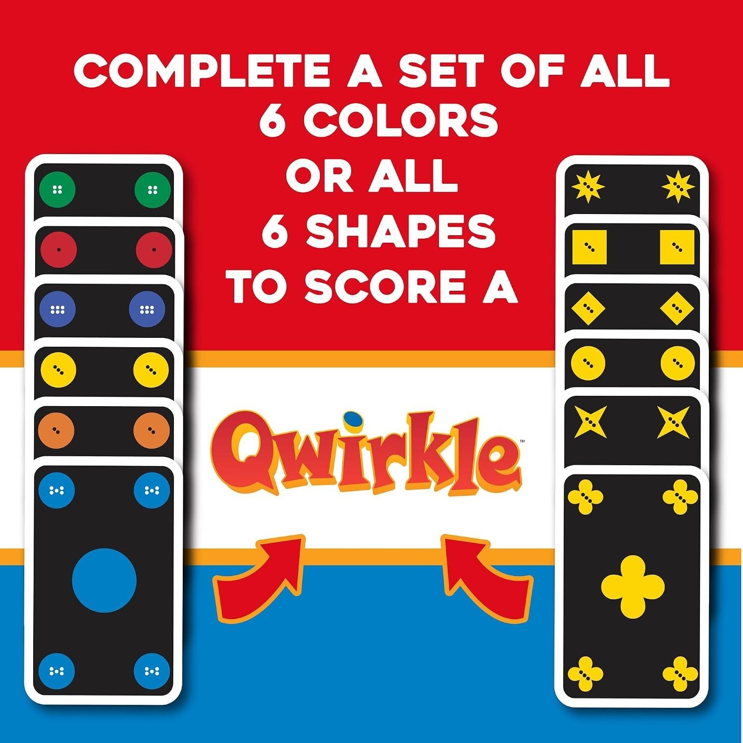 Qwirkle Rummy: Classic Card Game for Skill-Building Fun with 108 Colorful Cards!