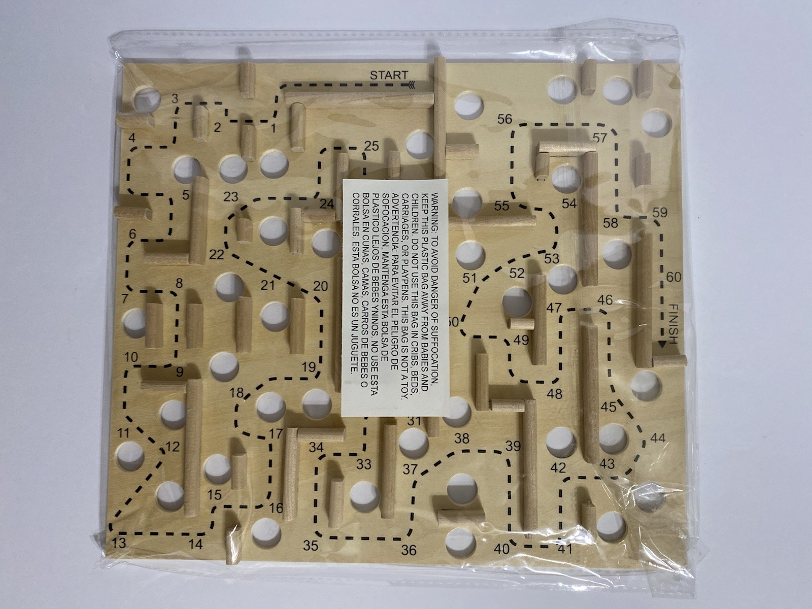 NEW Sterling Games 3 in 1 Labyrinth Wooden Maze Game. 12 3/4 x 11 1/2 inches