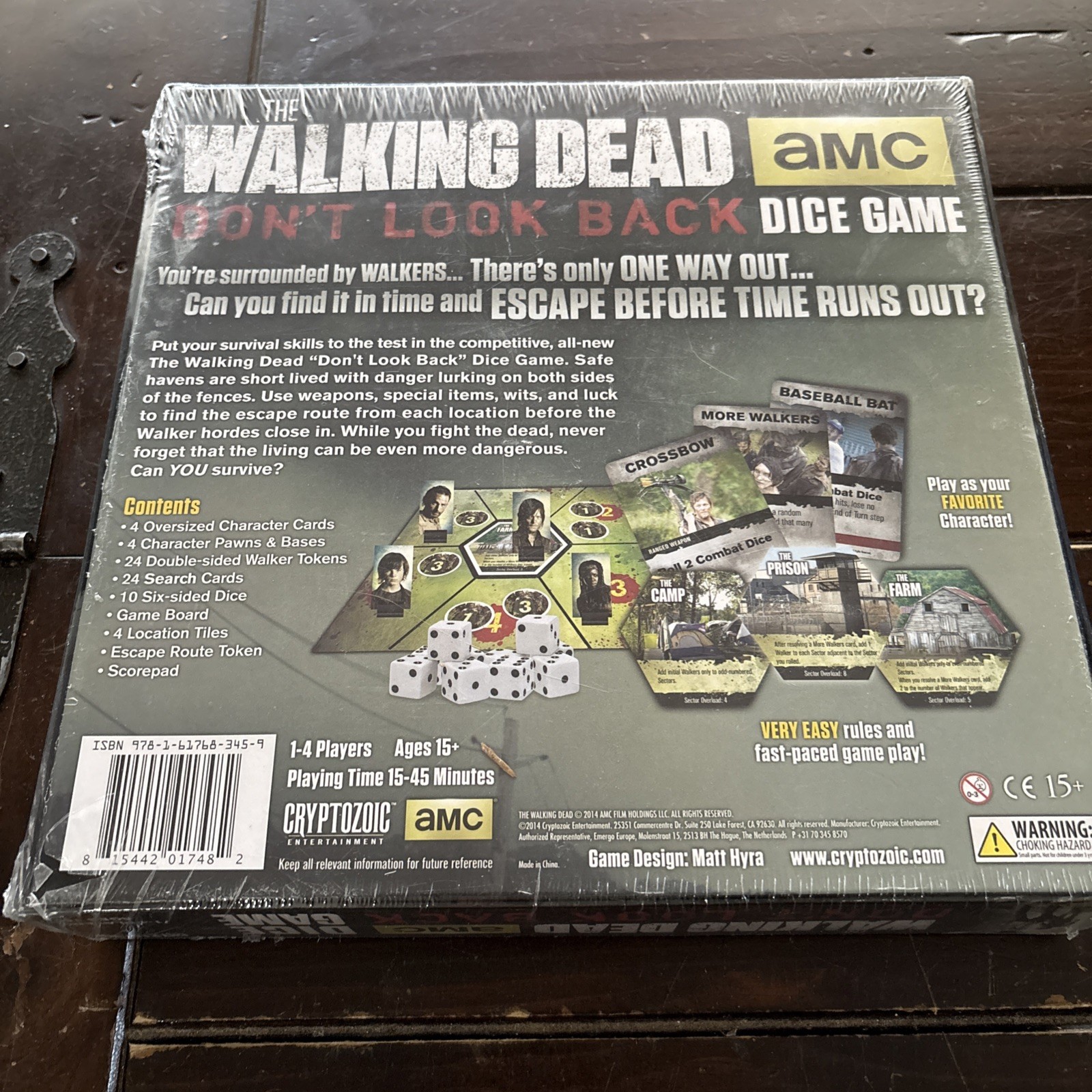 Walking Dead Don’t Look Back Dice Game – Cryptozoic – Factory Sealed NEW