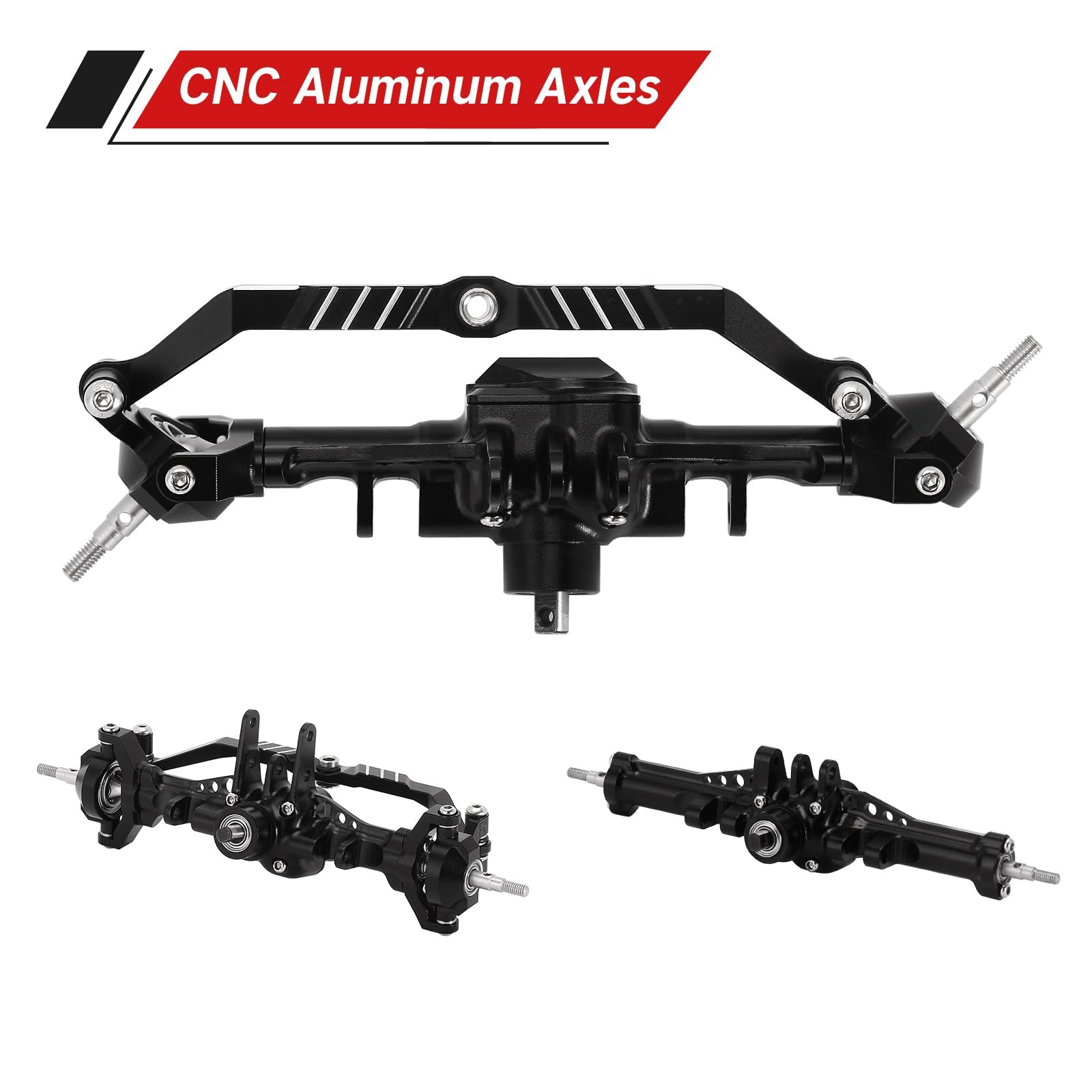 Front&Rear Axles +4mm Extended Aluminum TRX4M 1/18 RC Crawler 4M-61FR INJORA