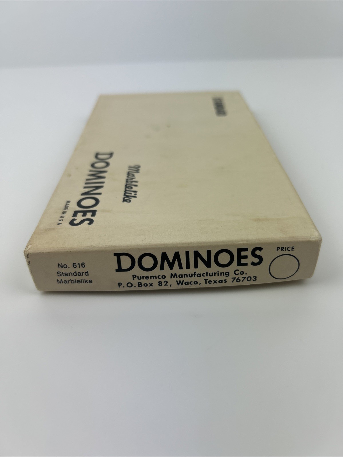 Vintage No. 616 Standard Marblelike Red 28 Dominoes Set Complete In Original Box