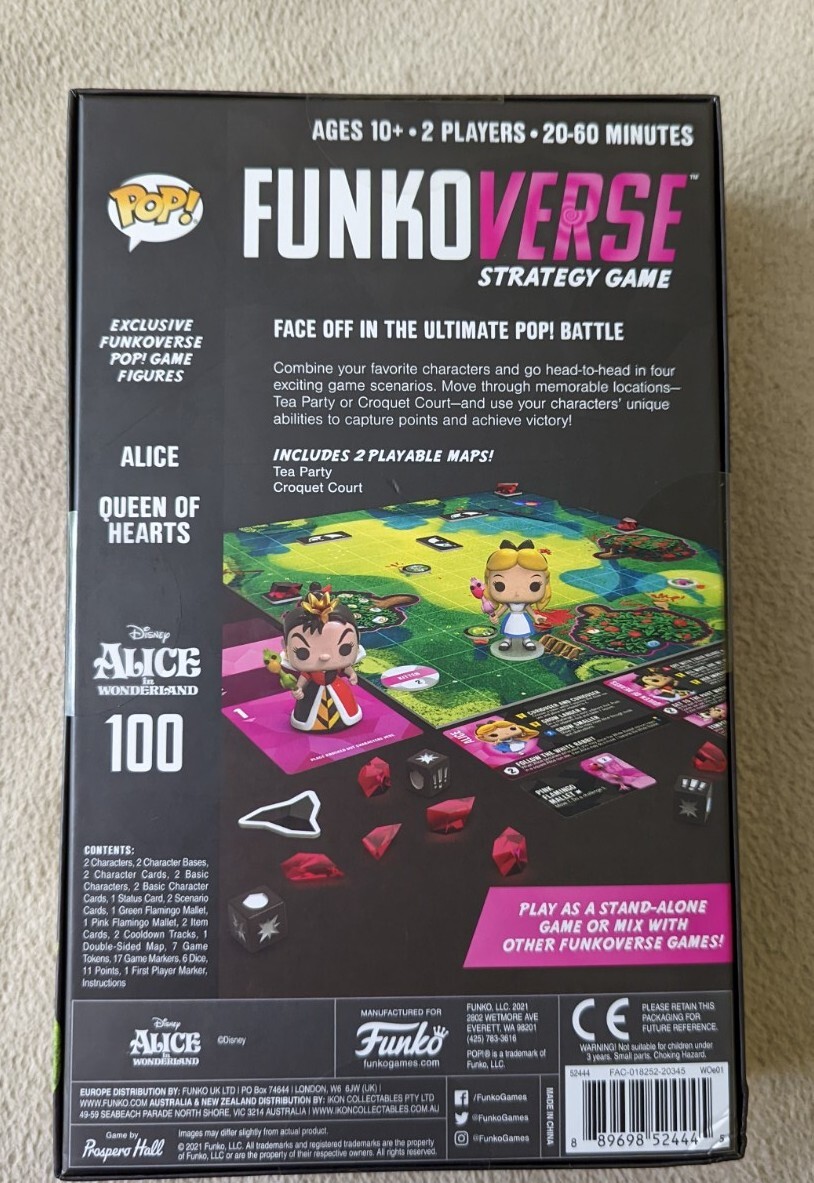 Funkoverse 2021 Alice In Wonderland Disney Strategy Game FUNKO POP