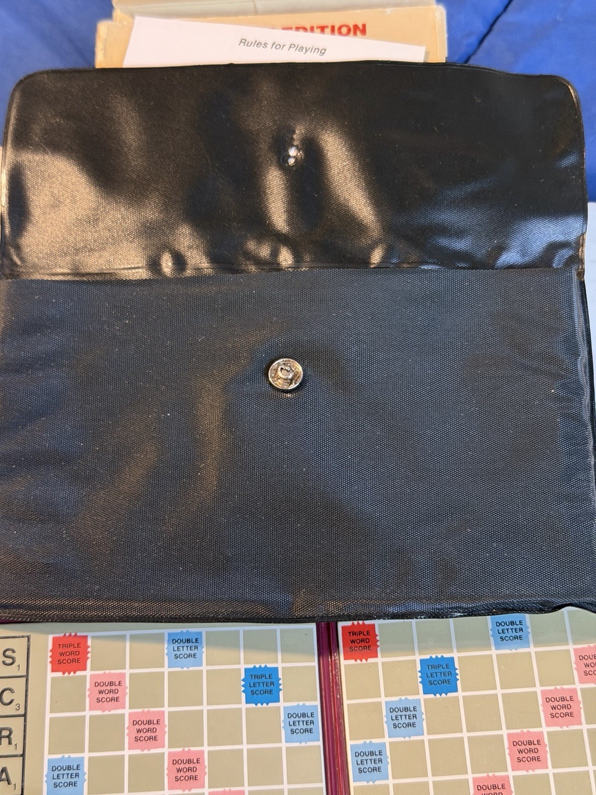 Scrabble Crossword Game Pocket Edition Travel Size 1978 Complete W/Box, Used