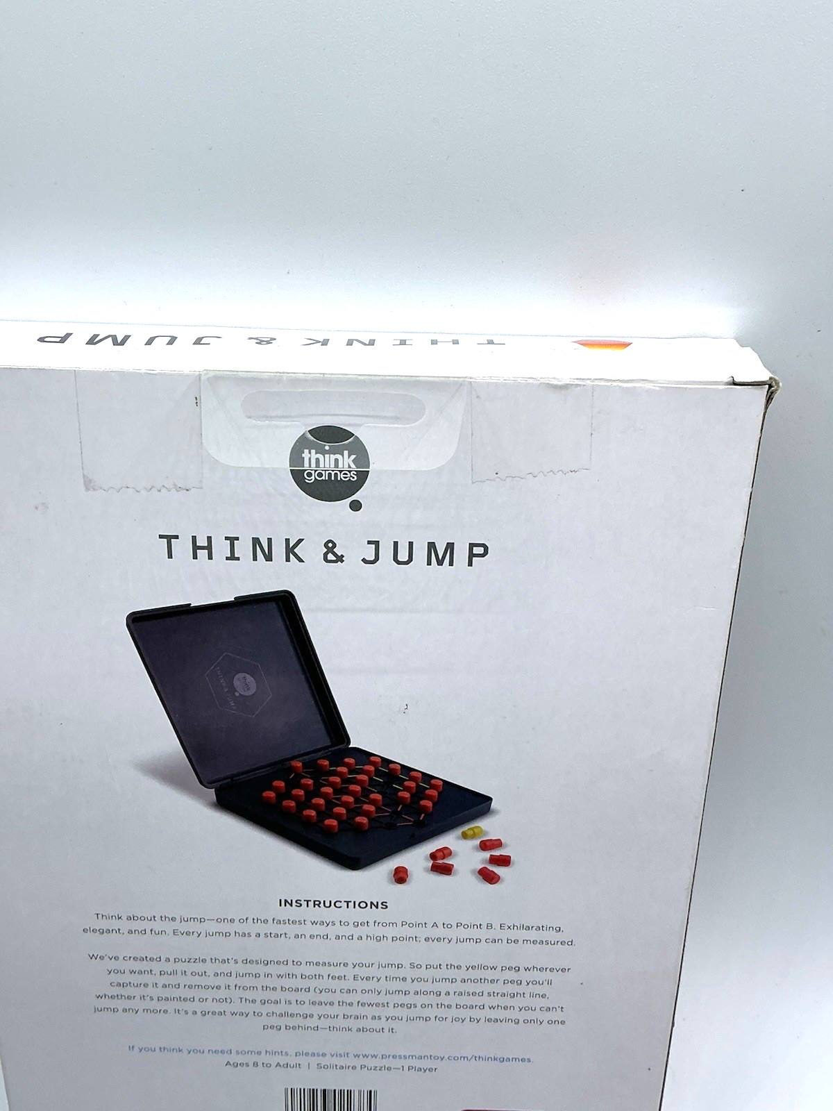 Think & Jump Peg Game Pressman 1 Player Solitaire Think Games New Sealed 8+