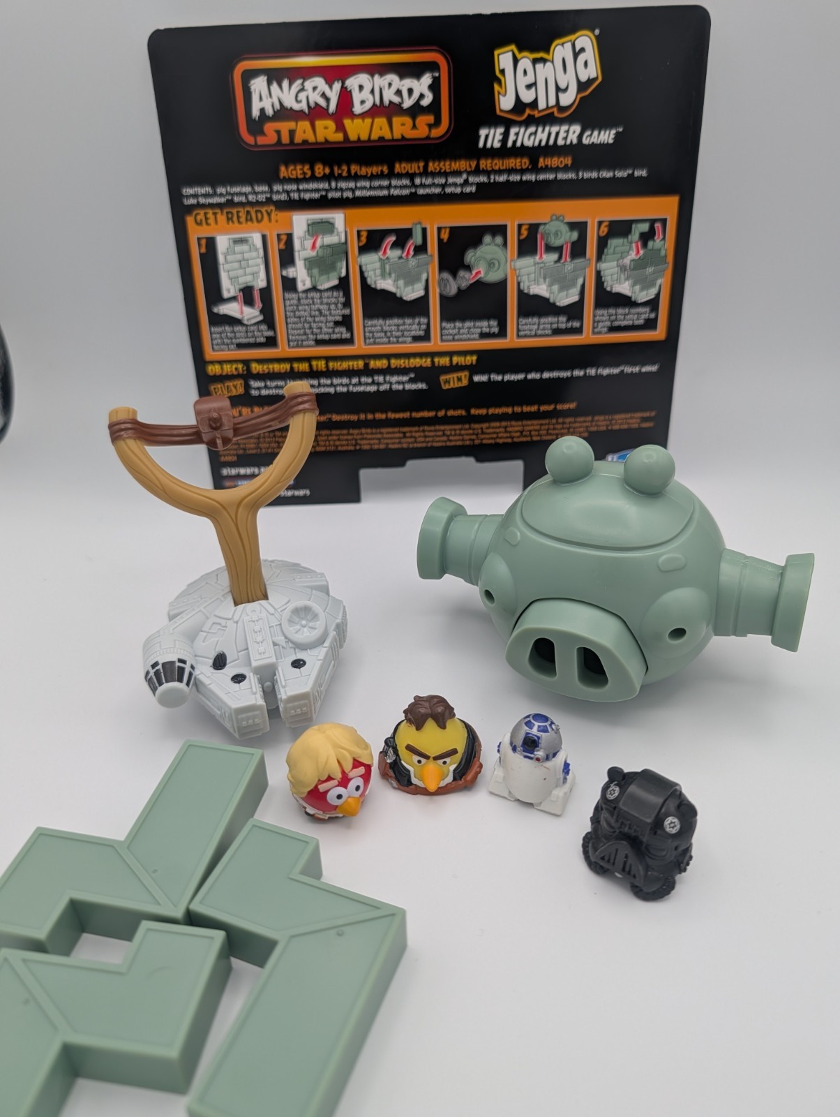 Angry Birds Star Wars Jenga Tie Fighter Game 2013 HASBRO ROVIO Used CIB