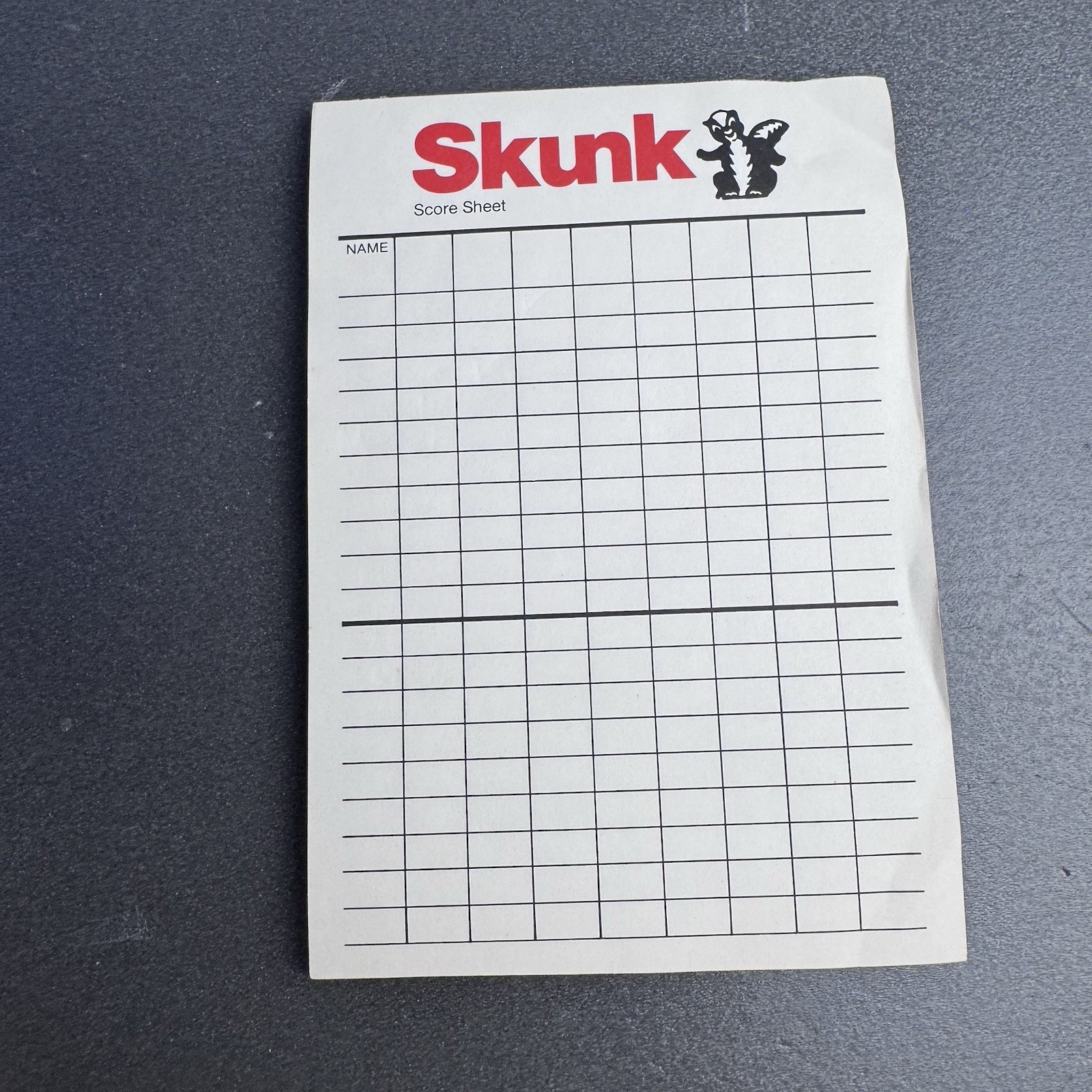 1977 Skunk Dice Game 250 Schaper Score Pad 2 Chips VTG Original Box READ