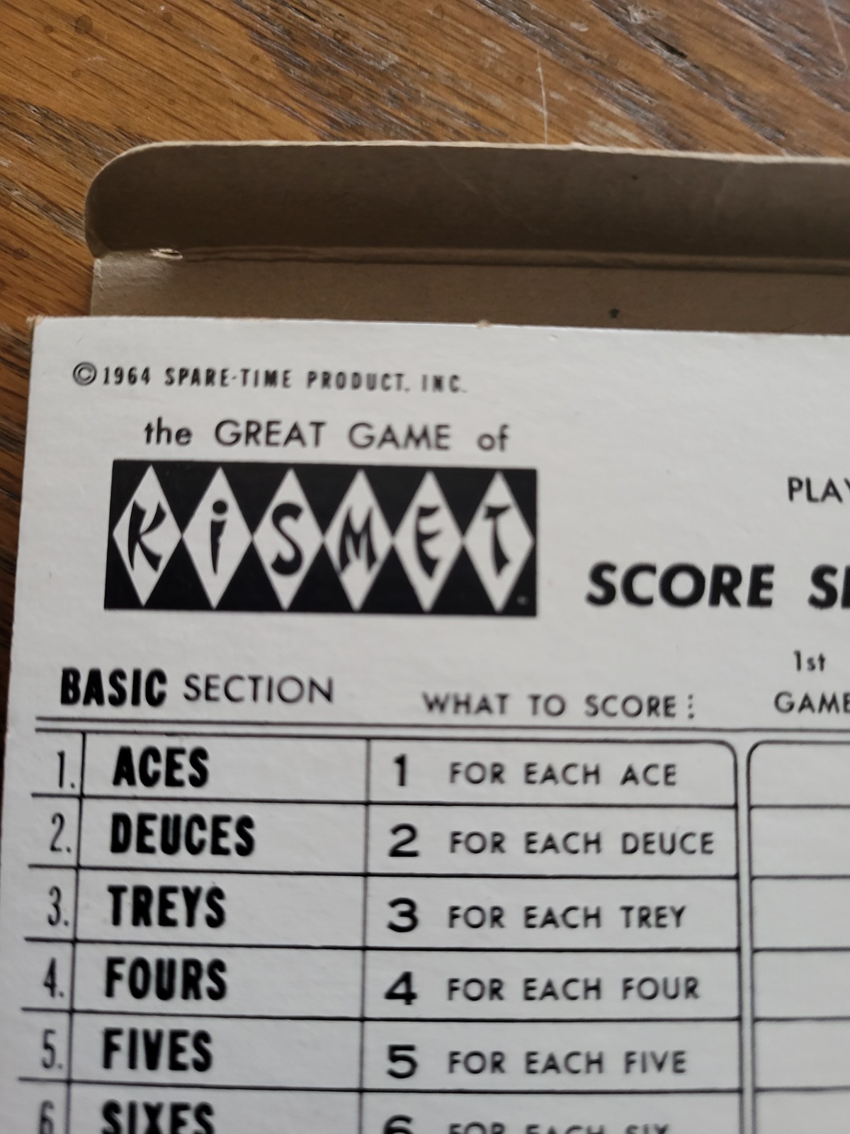 Kismet Score Pads Sheets 3 pads