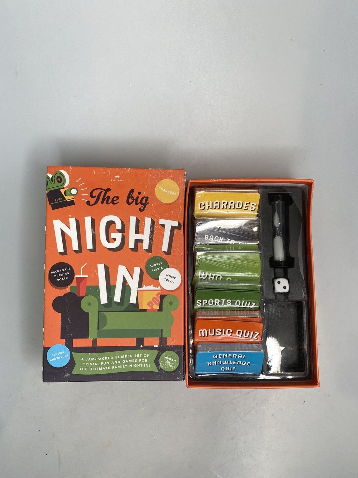 Professor Puzzle The Big Night In Trivia Game Preowned in Box Complete-