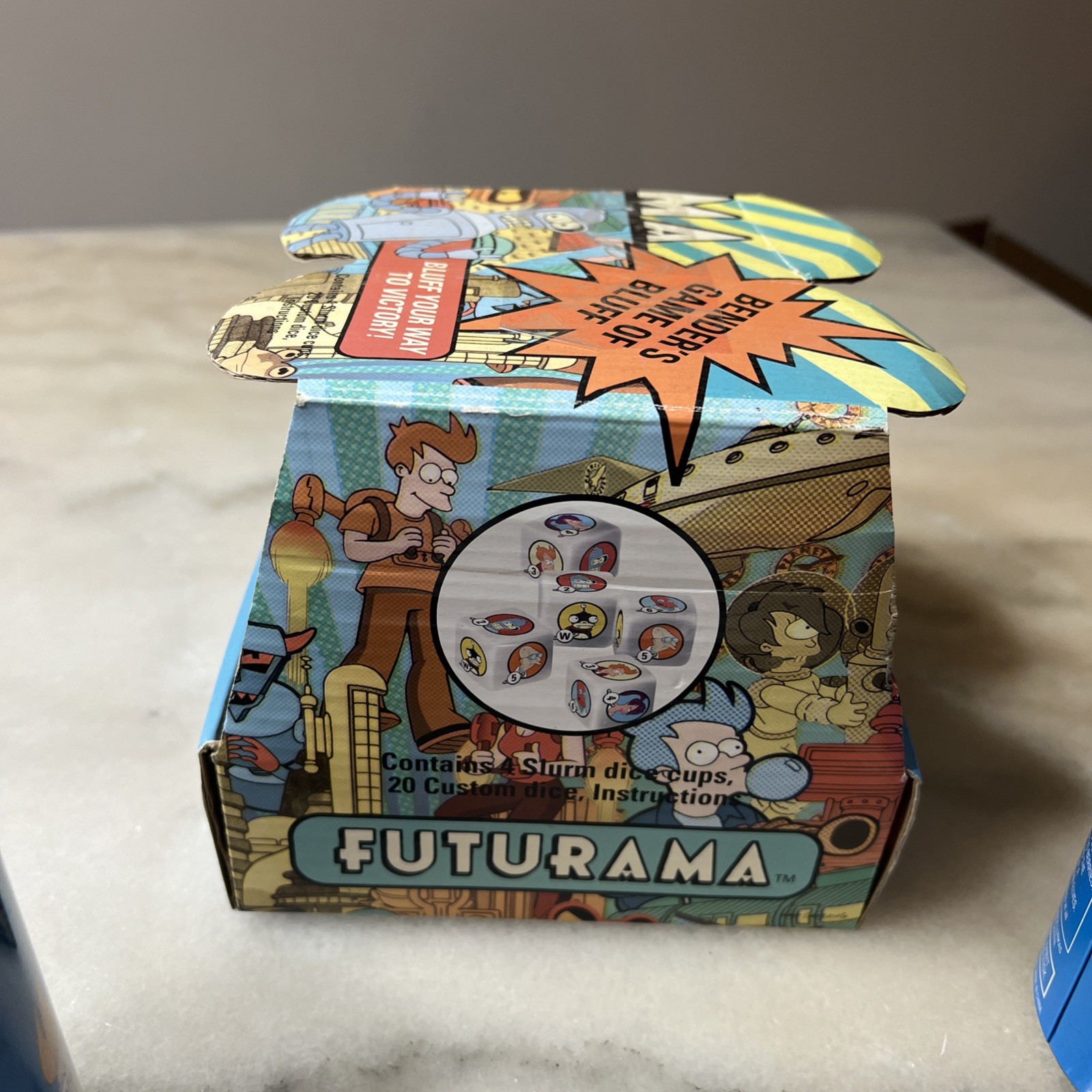 Bender’s Game Of Bluff Futurama Themed Liar’s Dice Collectable Metal Slurm Cans