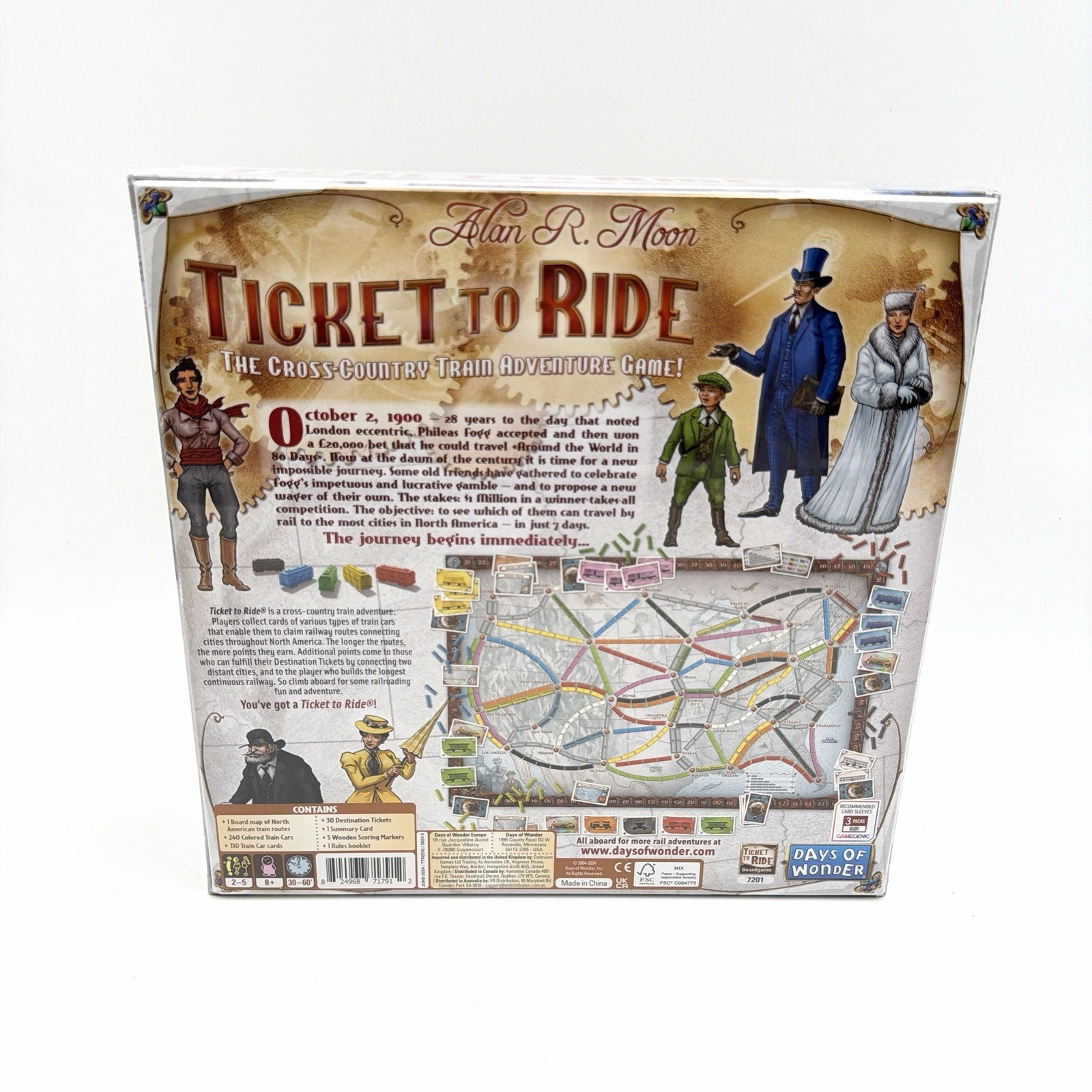 Ticket To Ride Board Game (Alan R. Moon) Days of Wonder Board Game NEW & SEALED