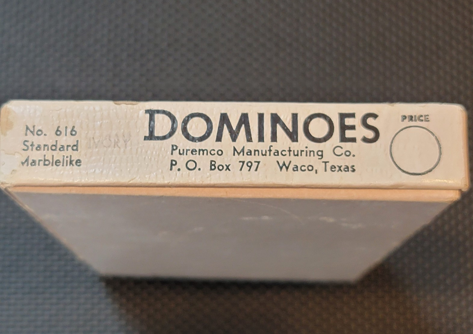 Standard Marblelike Dominoes 616 Ivory PureMCO MFG Instructions Made Waco Texas