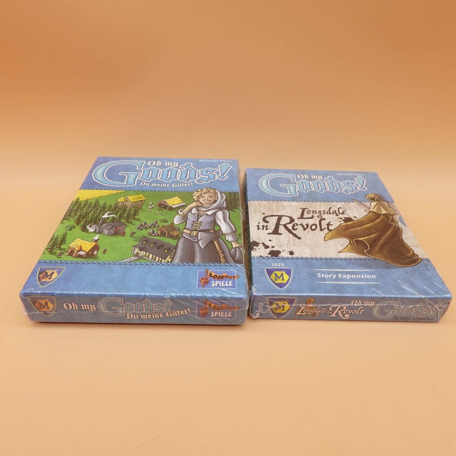 Mayfair Games Go Oh My Goods & Longsdale In Revolt Board Game Lot New Sealed