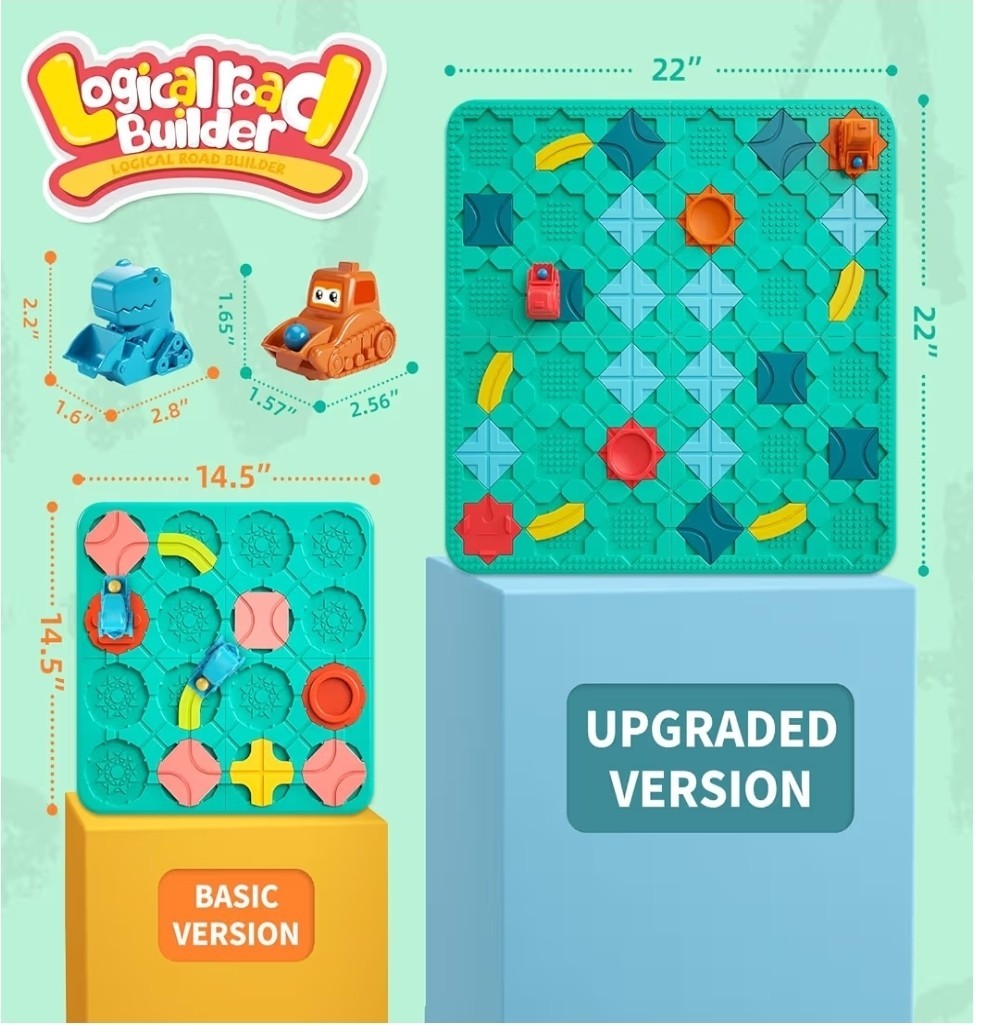 Logical Road Builder Games, STEM Family Board Game, Large Educational Smart