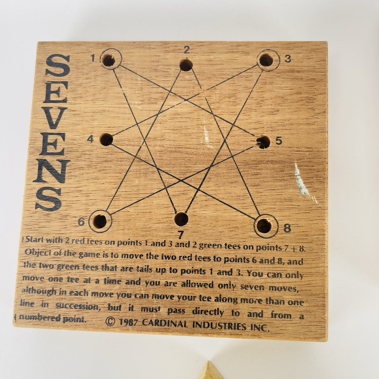 7 VTG Cardinal Reiss PEG & WOOD Brain Puzzler Games Mind Magic Starburst ETC