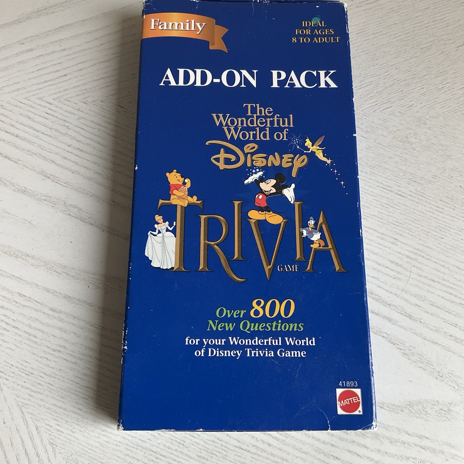 The Wonderful World of Disney Trivia Game 800 Questions Add-On Pack – 1998 – NEW