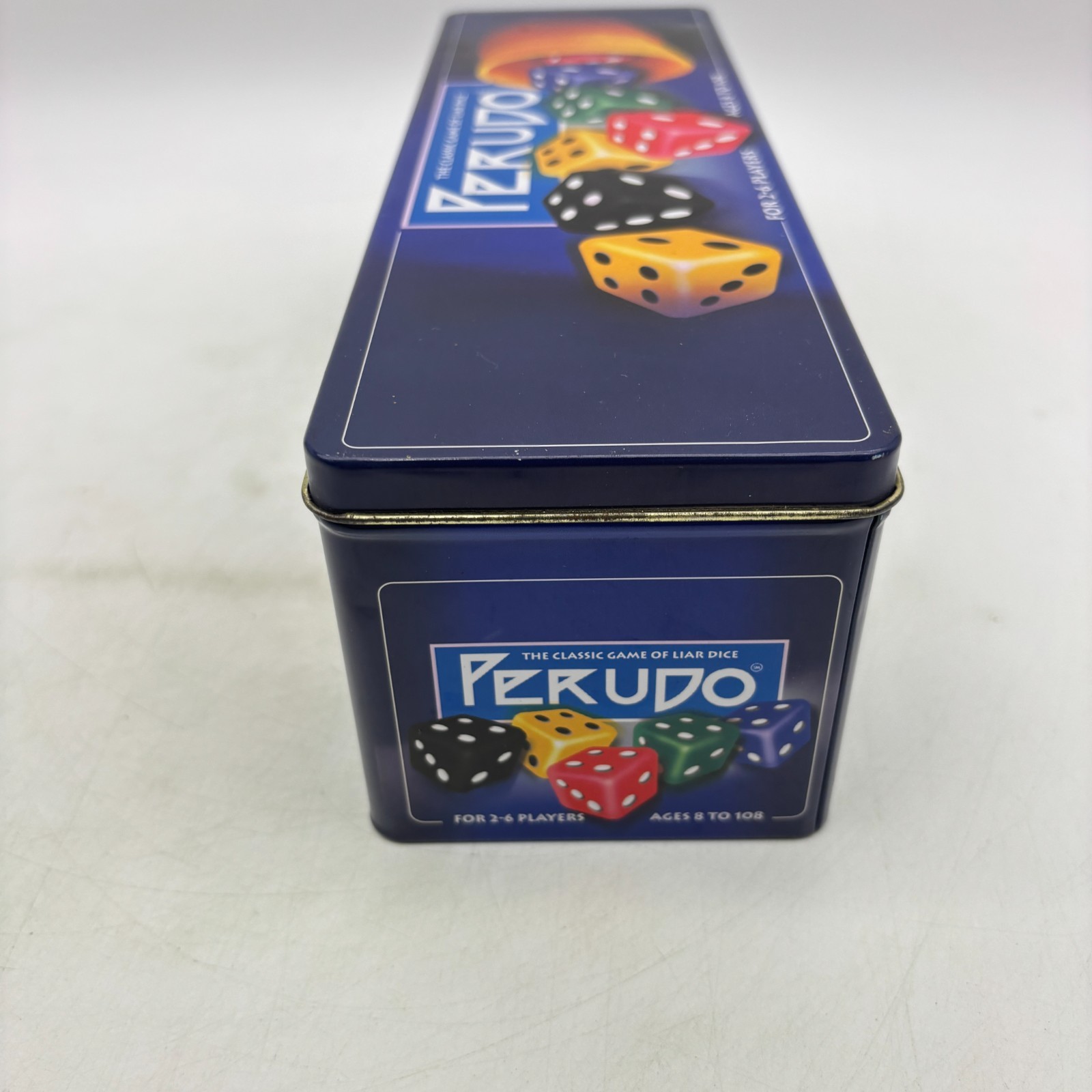 Perudo Liar’s Dice COMPLETE Pressman 2002 Cups Classic Game Tin