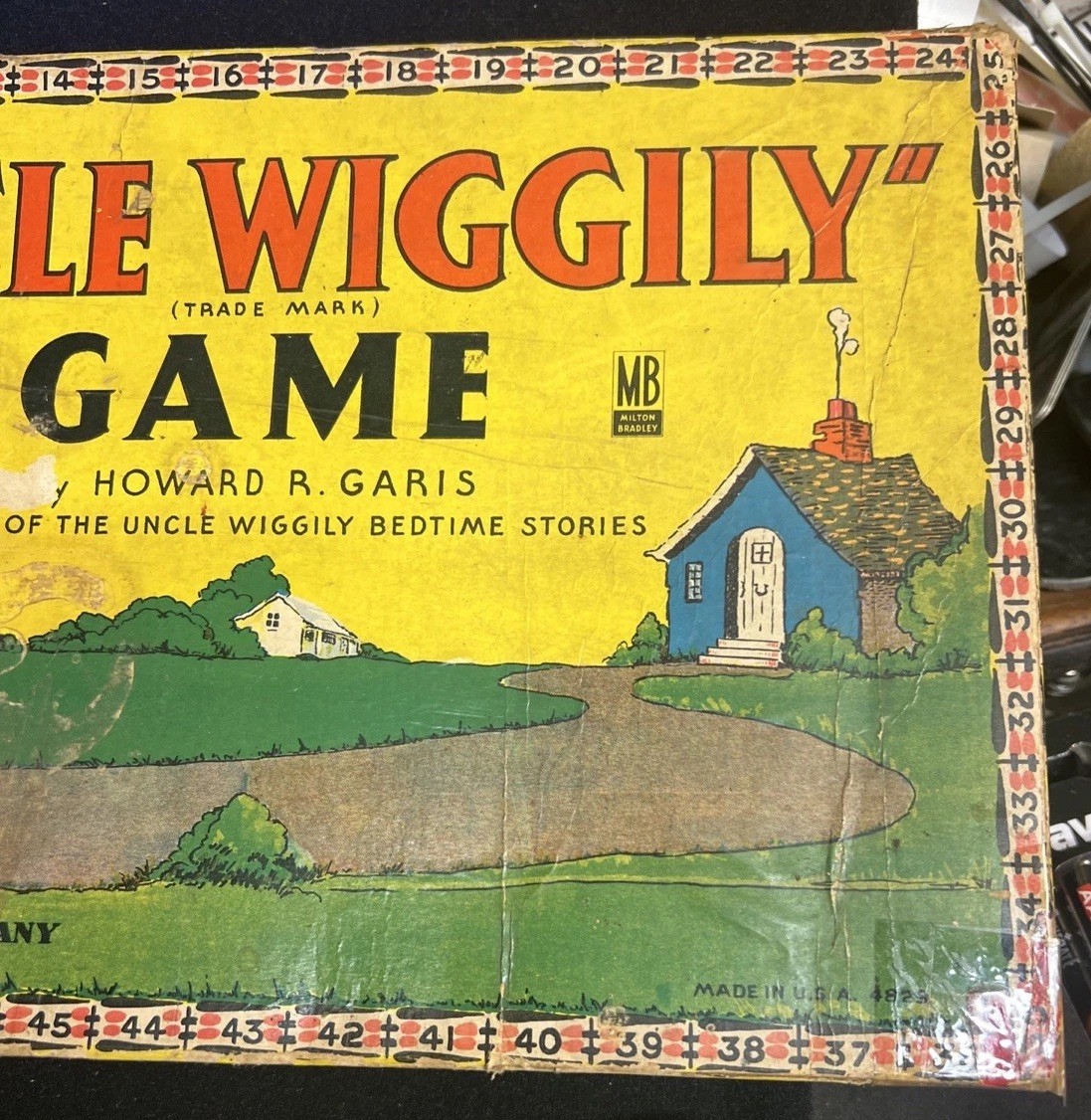Uncle Wiggly Board Game in Box Milton Bradley 1937 Early Version #4829 w Cards