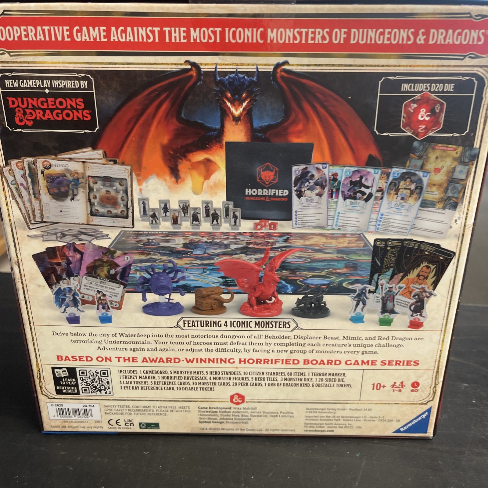 Ravensburger Horrified: Dungeons and Dragons Board Game
