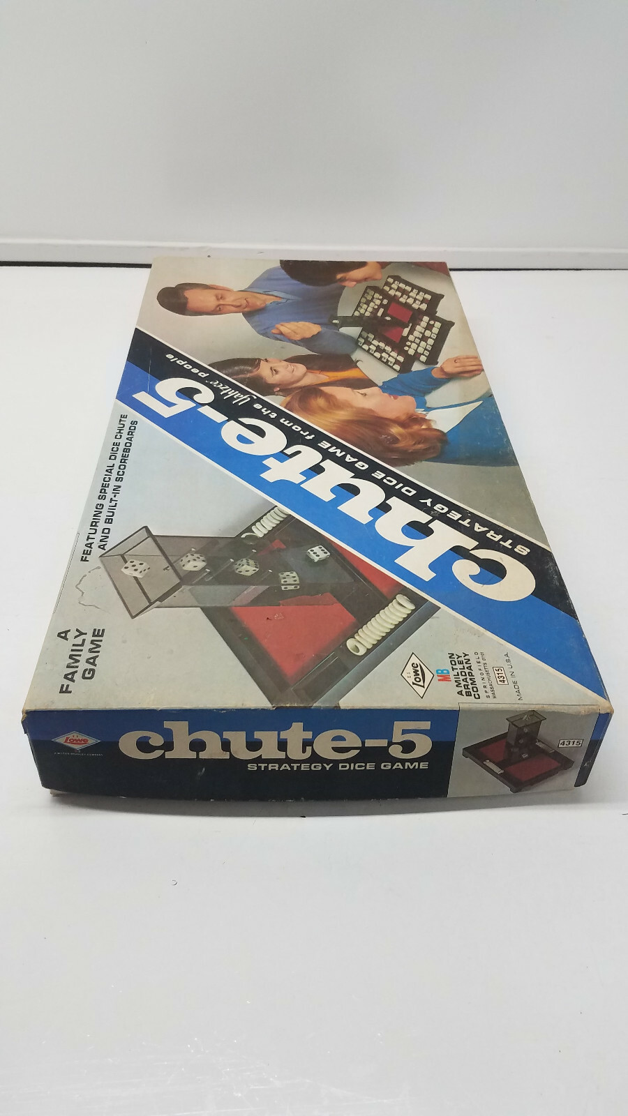 Vtg ES Lowe & Milton Bradley CHUTE-5 Yahtzee Dice Board Game Complete 1973