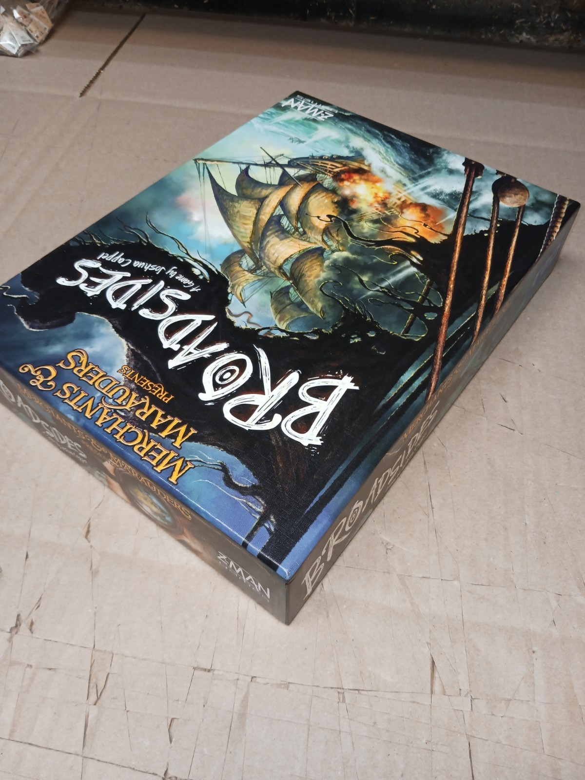Broadsides Board Game Merchants & Marauders Z-Man Games 100% Complete, VG Condit